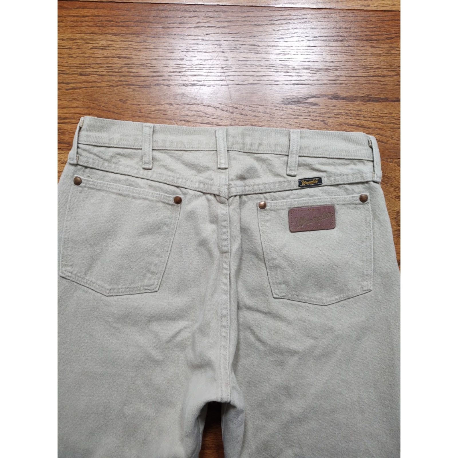 VINTAGE Wrangler Cowboy Cut Jeans Mens 32x35 Denim Tan 5-Pocket Western USA Made 90s Cowboy Mens Wrangler