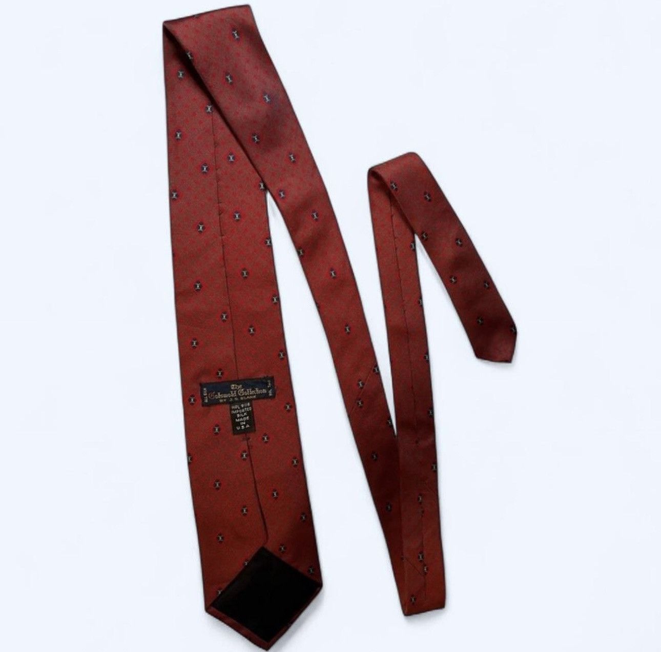Other Vtg Cotswold Collection by J. S. Blank Red Abstract Silk Tie Size ONE SIZE - 3 Thumbnail
