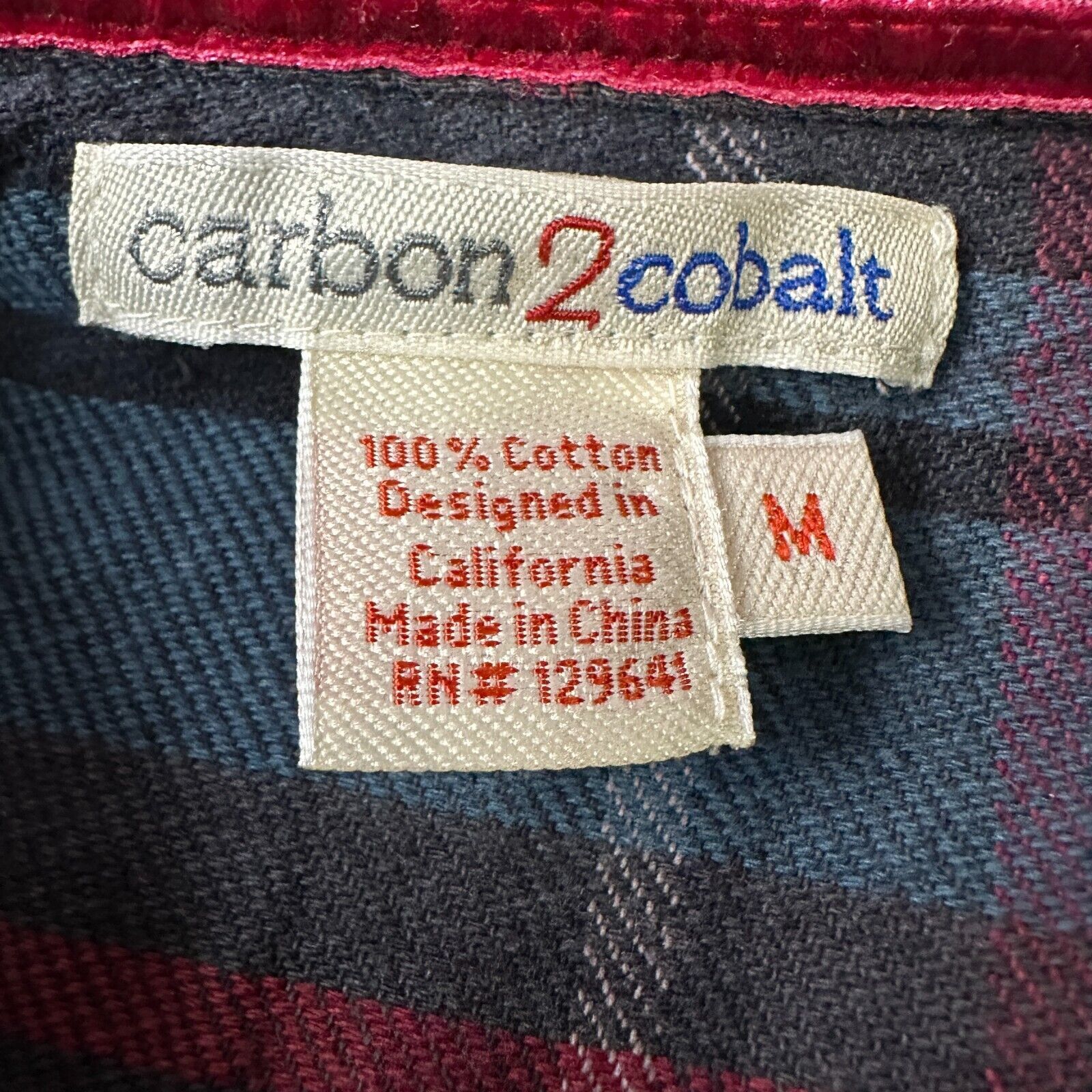 Carbon2Cobalt Carbon 2 Cobalt Flannel Shirt Men's M Blue Plaid Button Up Size US M / EU 48-50 / 2 - 5 Thumbnail