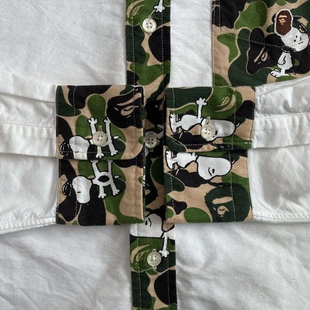 Bape BAPE × Peanuts Snoopy BD shirt ABC camo a bathing ape Size US XL / EU 56 / 4 - 6 Thumbnail