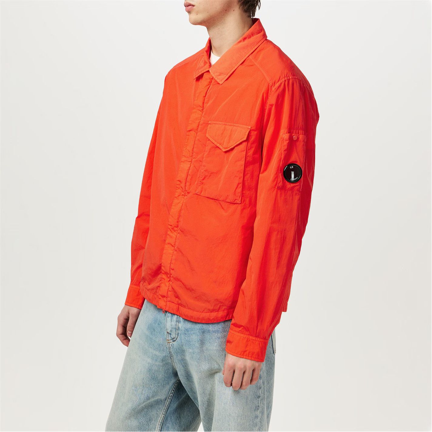 C.P. Company o1g2r1mq0426 Chrome-R Long Sleeve Overshirt in Poinciana Size US XL / EU 56 / 4 - 2 Thumbnail