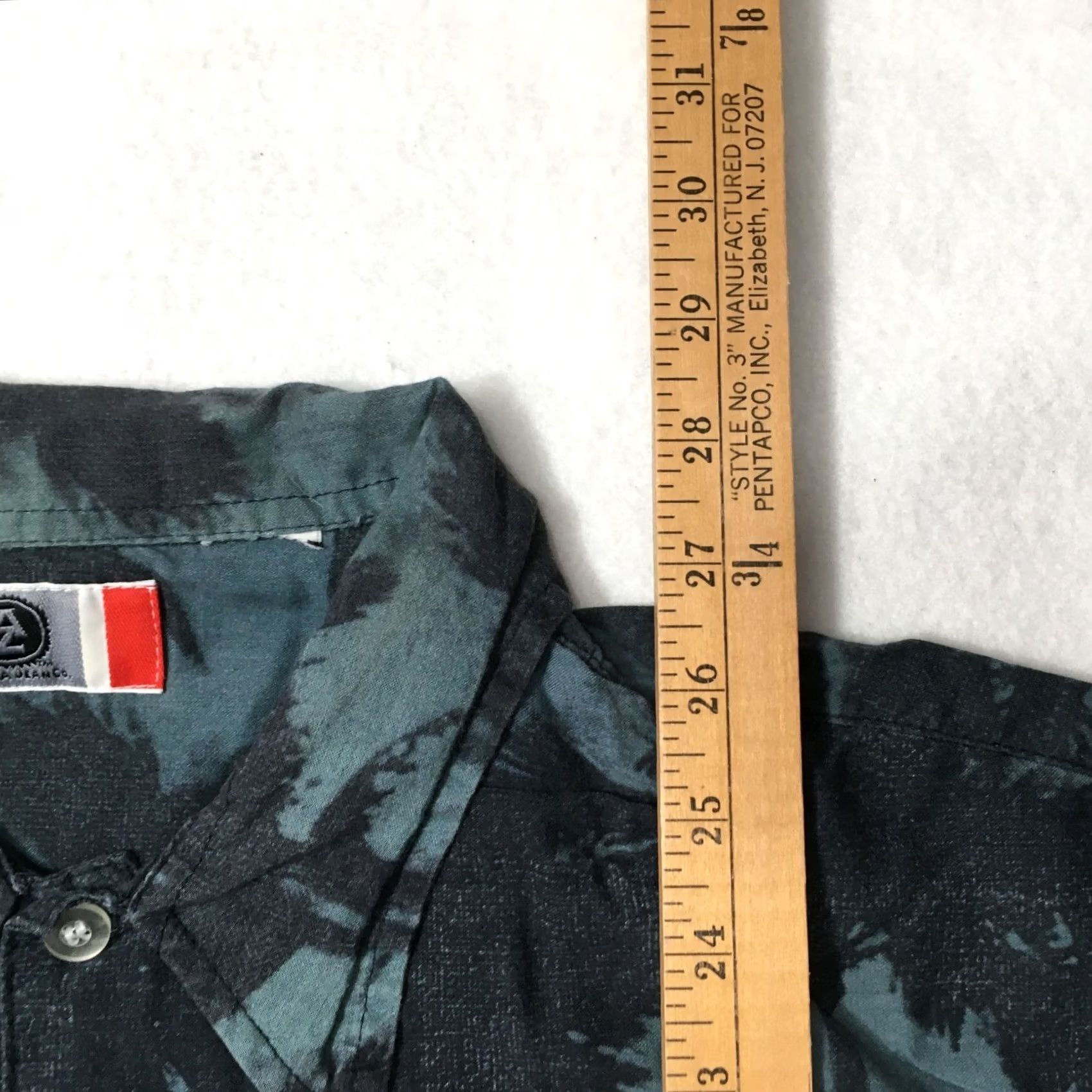 CO Molokai Surf Co Shirt Mens XL Blue Fish Bones Short Sleeve Button Down Casual Size US XL / EU 56 / 4 - 5 Thumbnail