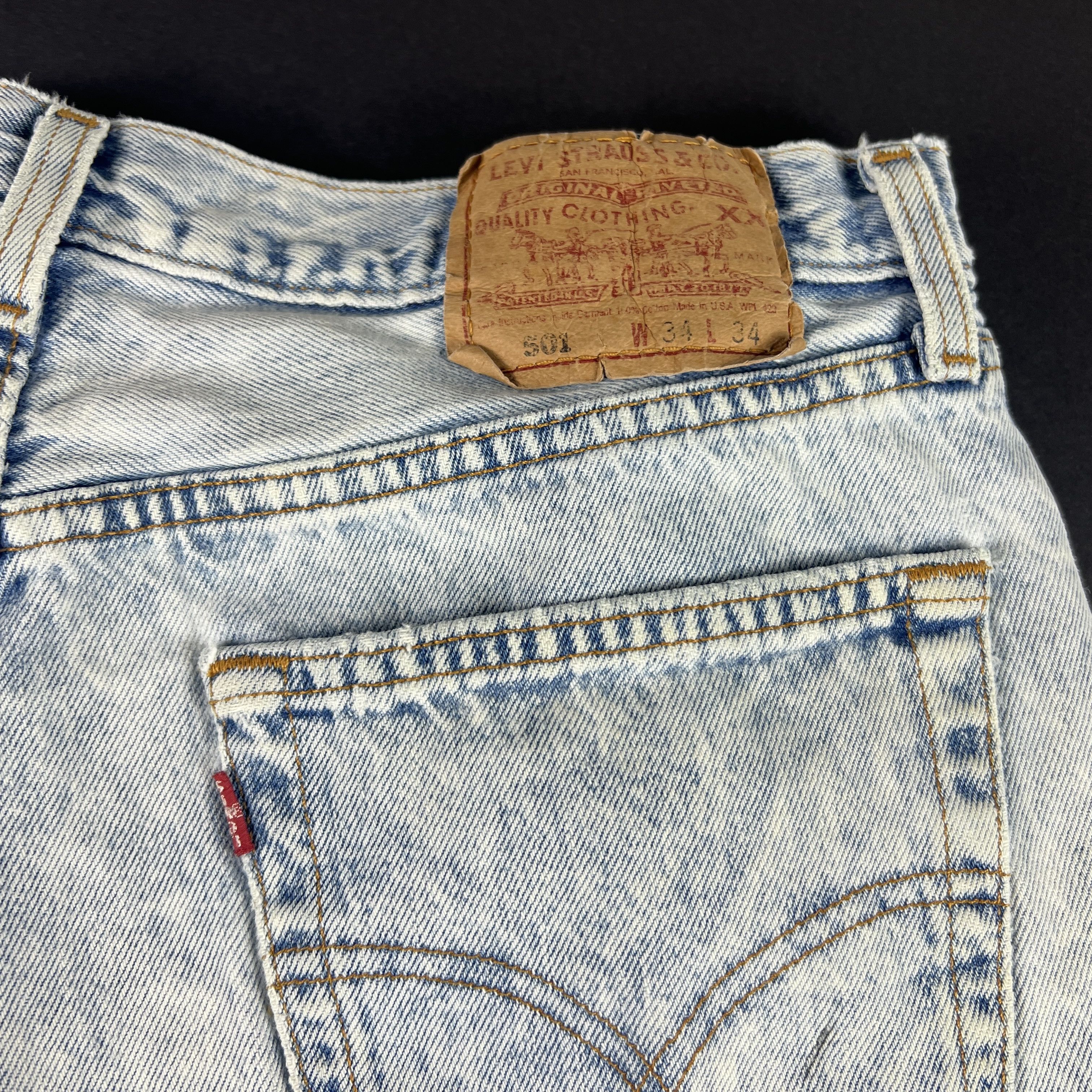 Levi's × Vintage VTG Levi's Jean Shorts 501 Straight Distressed Denim Jorts Size US 32 / EU 48 - 12 Thumbnail