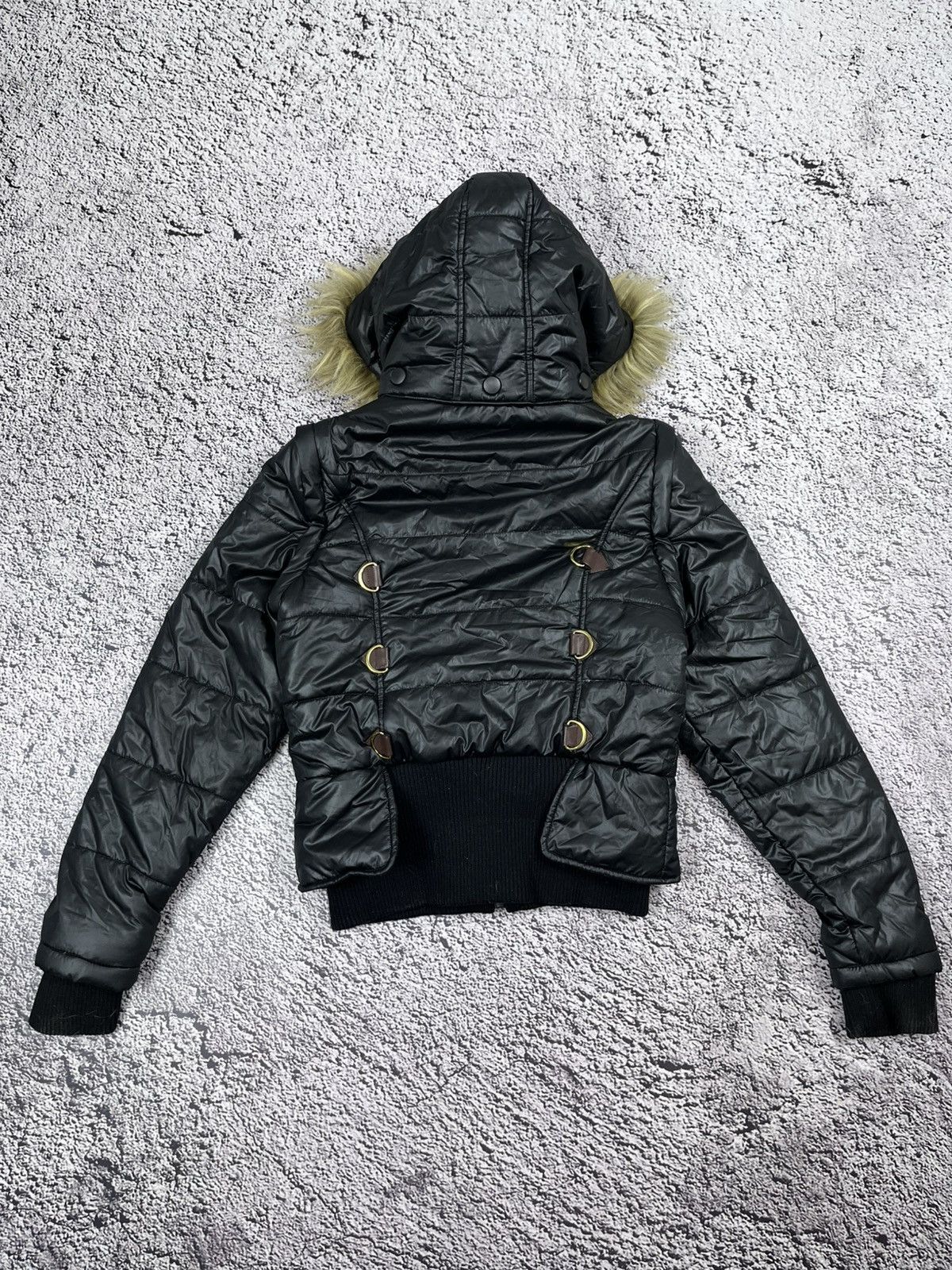 Southpole Vintage 2000s y2k Baby Phat Faux Fur Puffer Jacket Bomber Size M / US 6-8 / IT 42-44 - 9 Thumbnail
