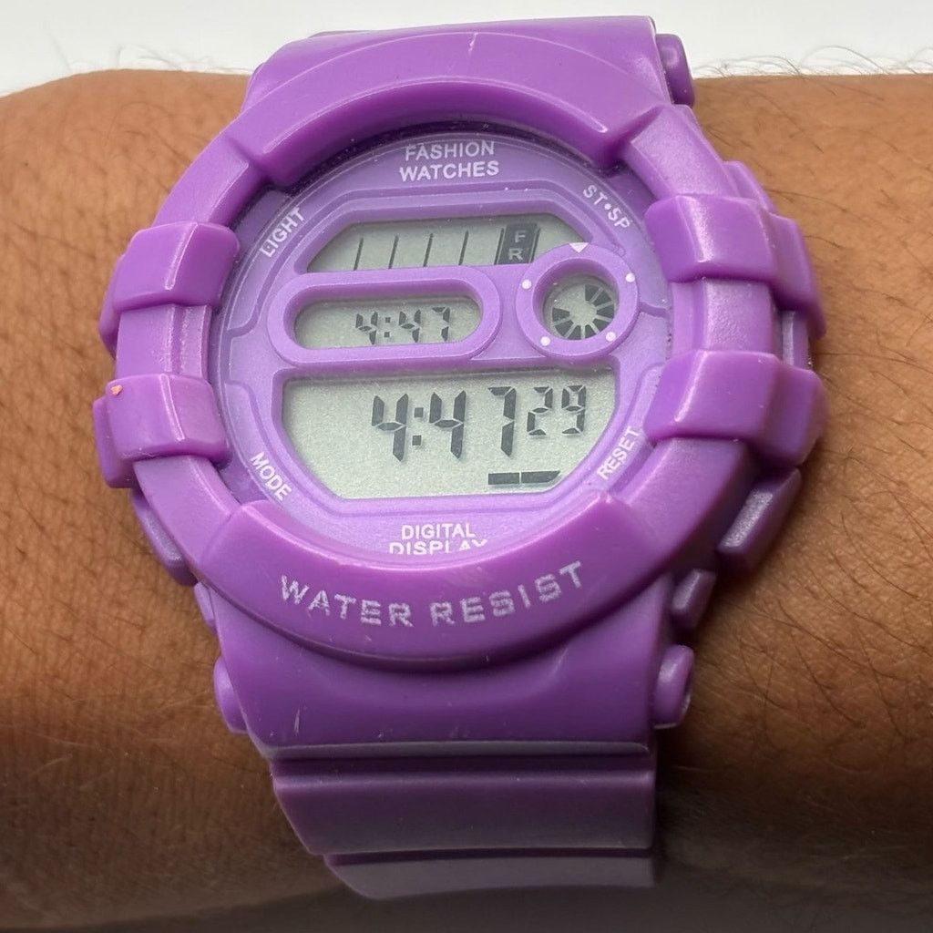 Purple Digital Men's Watch