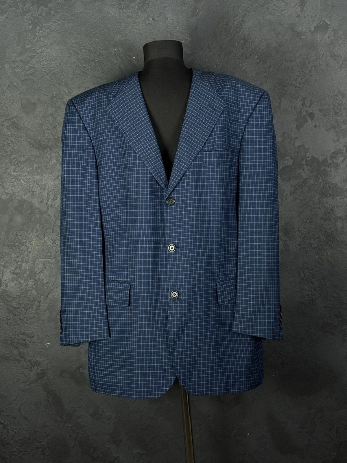 Yves Saint Laurent Yves Saint Laurent Vintage Mens Blue Coat Blazer Jacket Size 54R - 2 Thumbnail