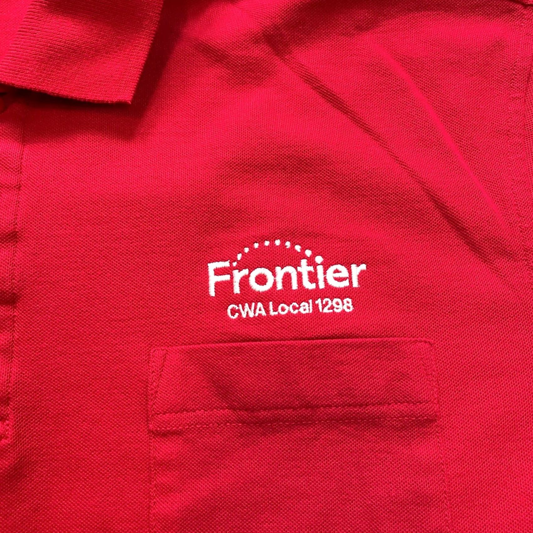 Port Authority Port Authority Polo shirt Mens Large Red Frontier CWA Local 1298 Logo Pocket Top Size US L / EU 52-54 / 3 - 2 Thumbnail