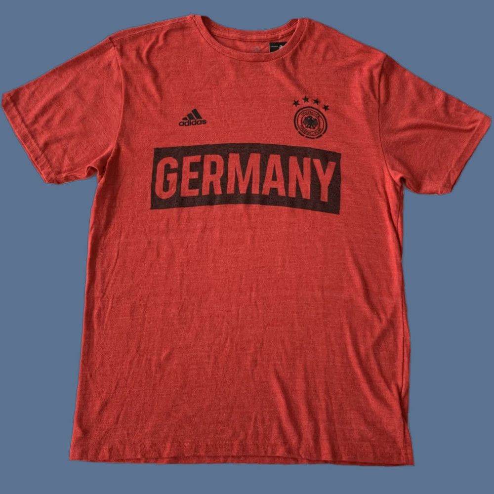 Adidas Adidas Men's Tshirt Tri Blend Short Sleeve Red Medium Germany New NWT Size US M / EU 48-50 / 2 - 1 Thumbnail