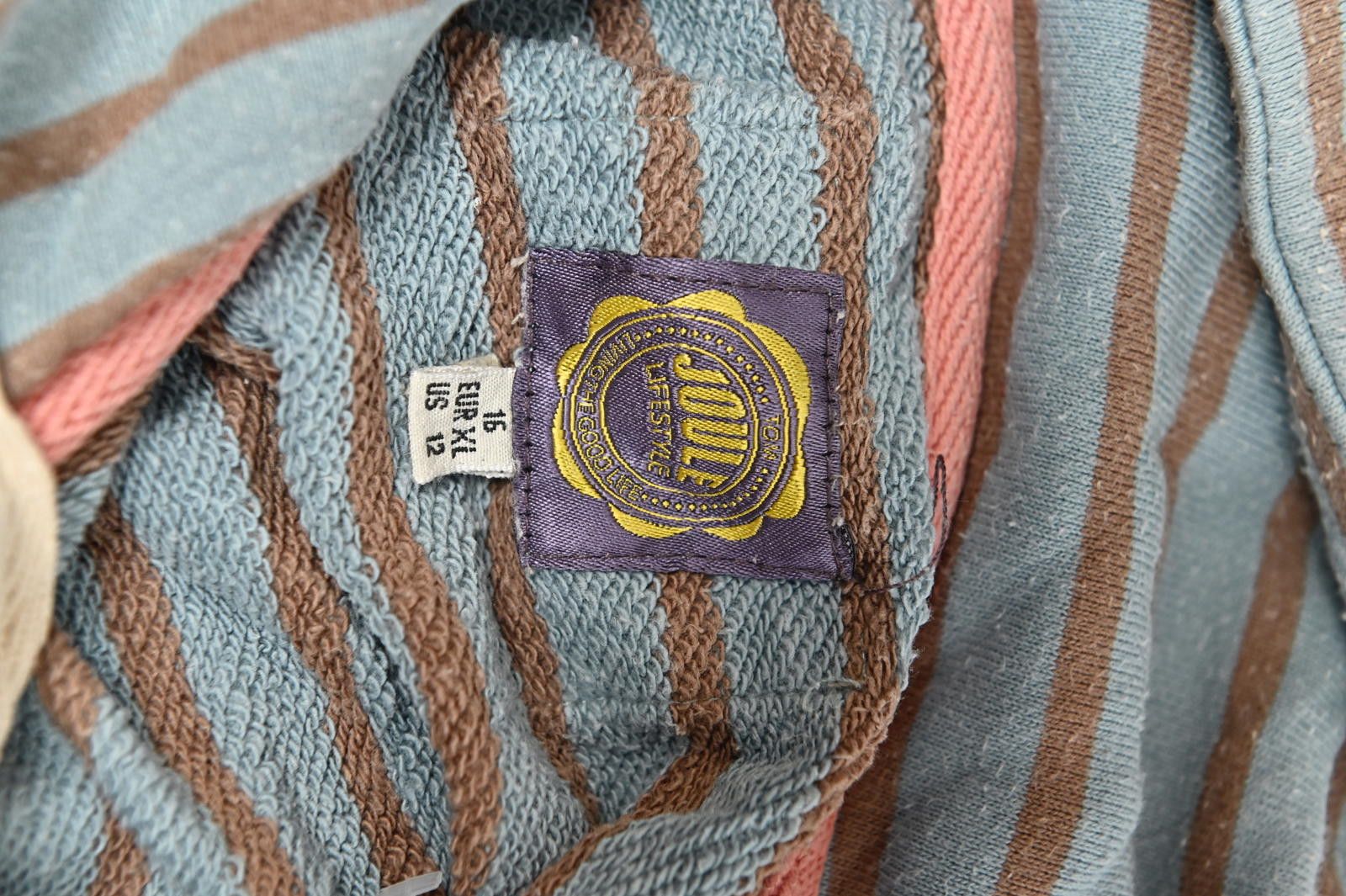 Designer Joules Striped Funnel Neck Pullover Jumper Womens Size 16 Size XL / US 12-14 / IT 48-50 - 4 Thumbnail