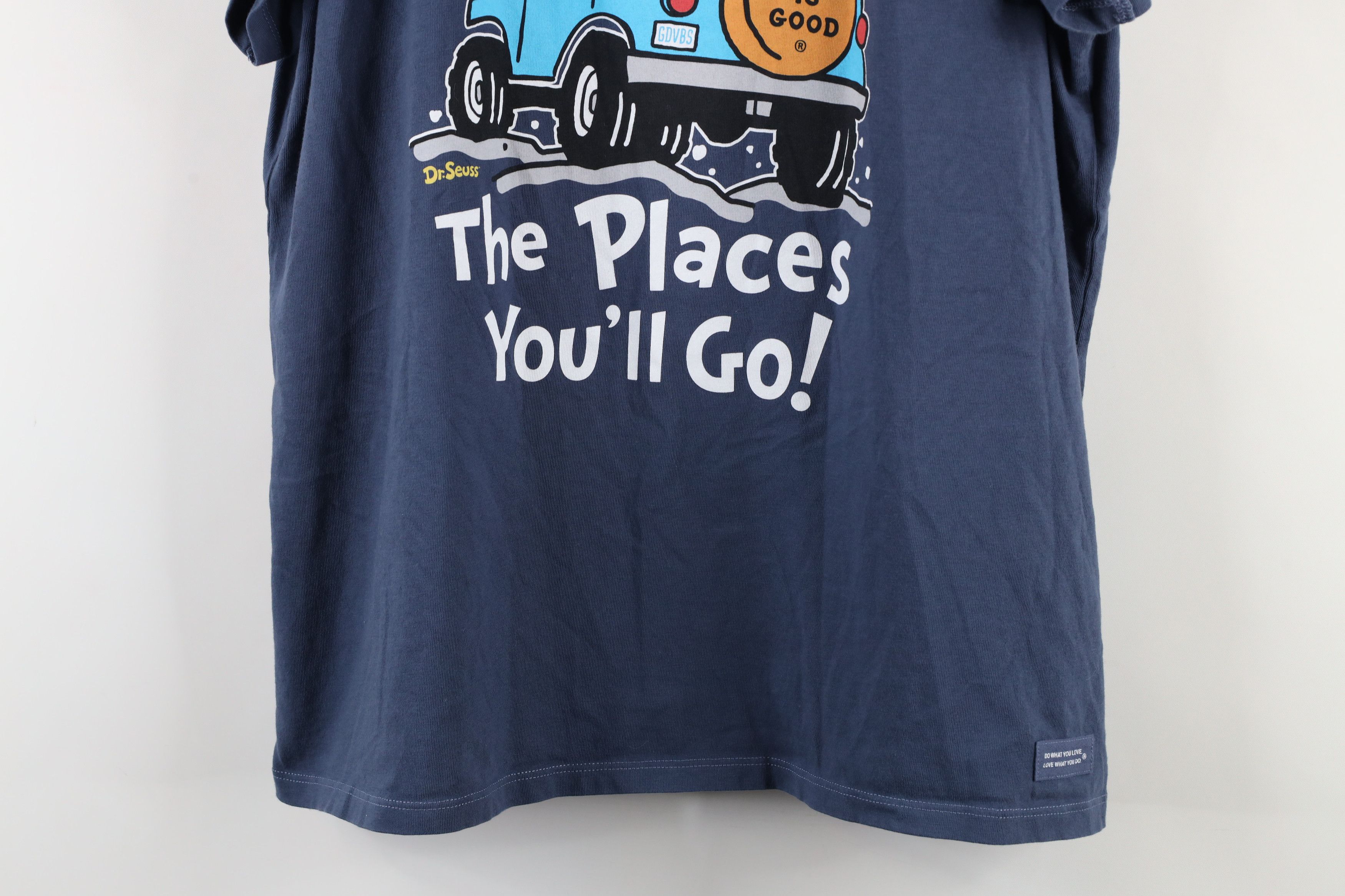 Life is Good × Vintage Life Is Good x Dr Seuss You'll Go Crusher T-Shirt Blue Size XL / US 12-14 / IT 48-50 - 3 Thumbnail