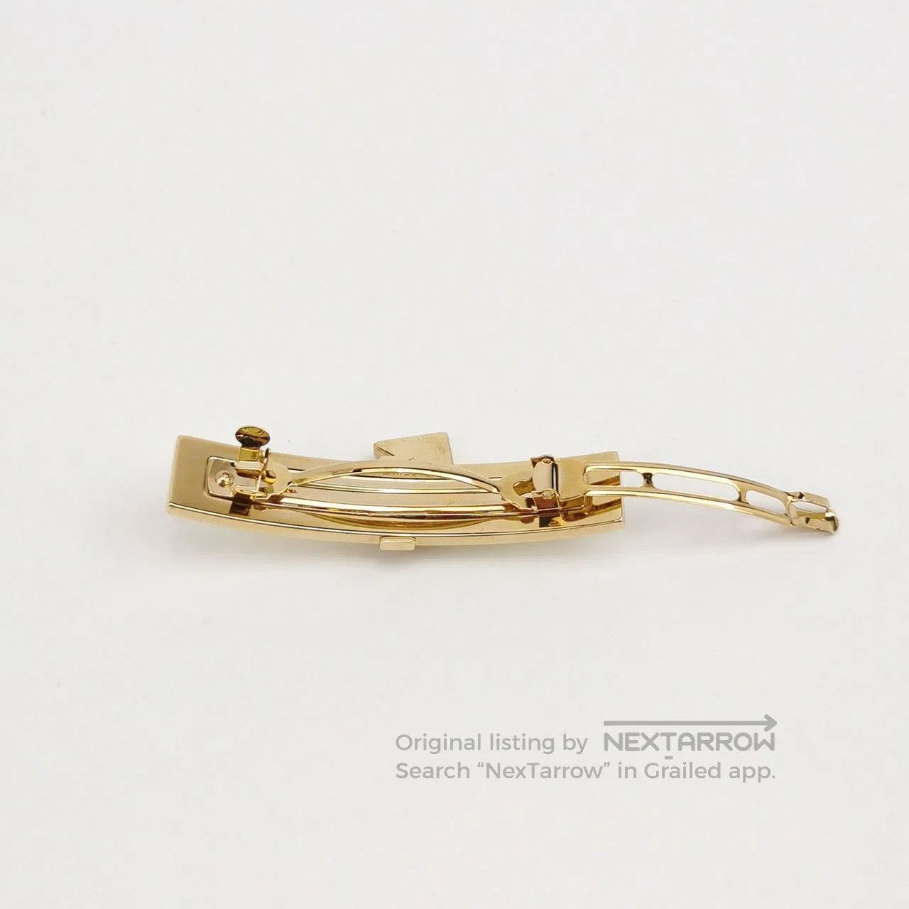 Prada Prada Triangle Logo Hair Clip Gold. Size ONE SIZE - 2 Thumbnail
