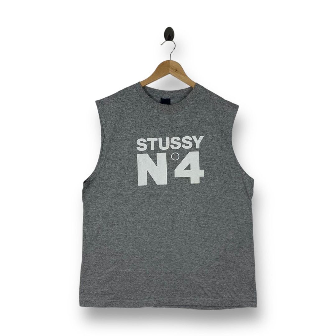 Stussy Vintage Stussy No. 4 "N°4" Graphic Muscle Tee Size US L / EU 52-54 / 3 - 1 Thumbnail