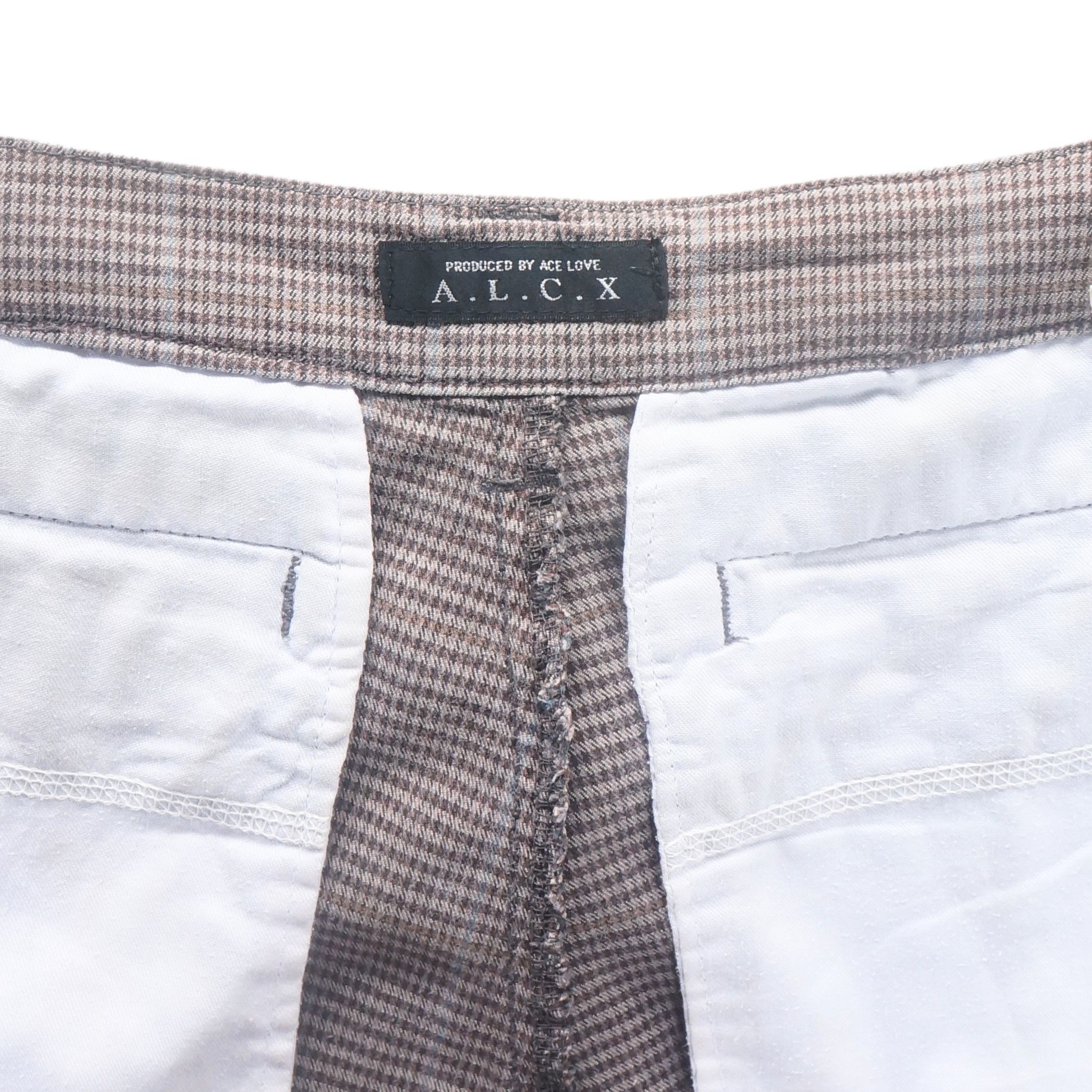 Japanese Brand ALCX Light Brown Plaid Pattern Cargo Pants Size 28" / US 6 / IT 42 - 7 Thumbnail