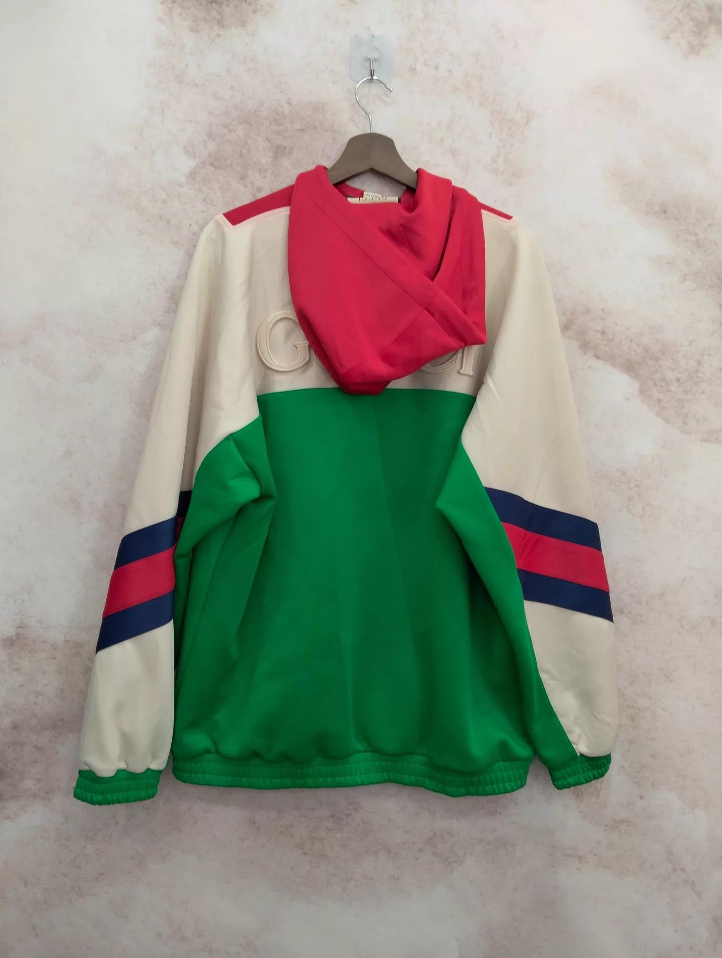 Gucci GUCCI Year of the Rabbit Color Blocked Striped Hoodie XL Size US XL / EU 56 / 4 - 2 Thumbnail