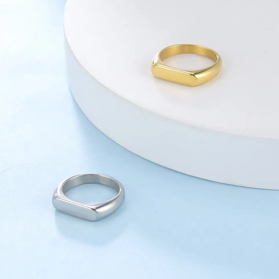 Jewelry × Vintage Skyrim Stainless Steel Signet Rings Size ONE SIZE - 5 Thumbnail