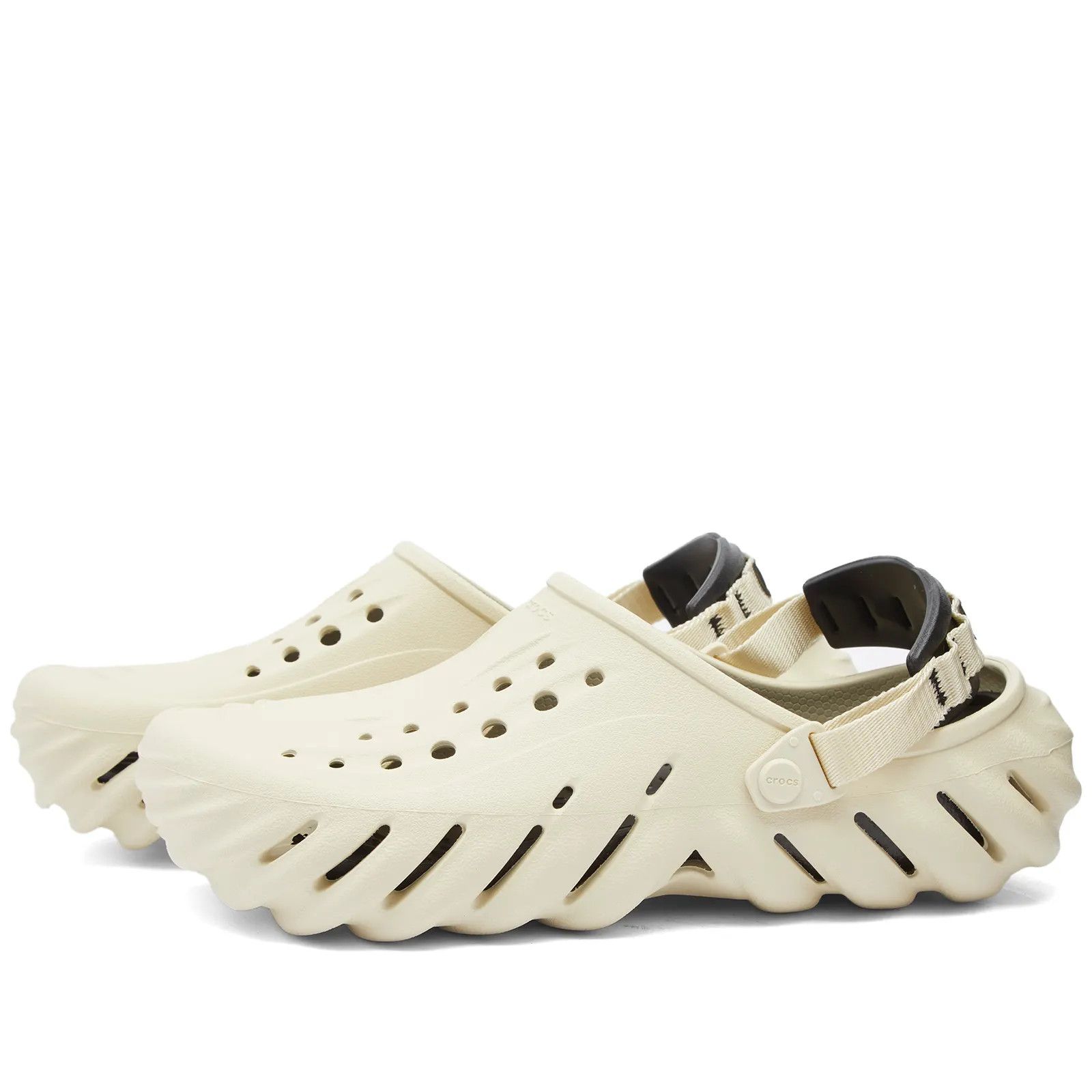 Crocs Crocs Crocs Echo Clog Bone Black 207937-2YJ US 12 EU 46-47 Size US 12 / EU 45 - 1 Thumbnail