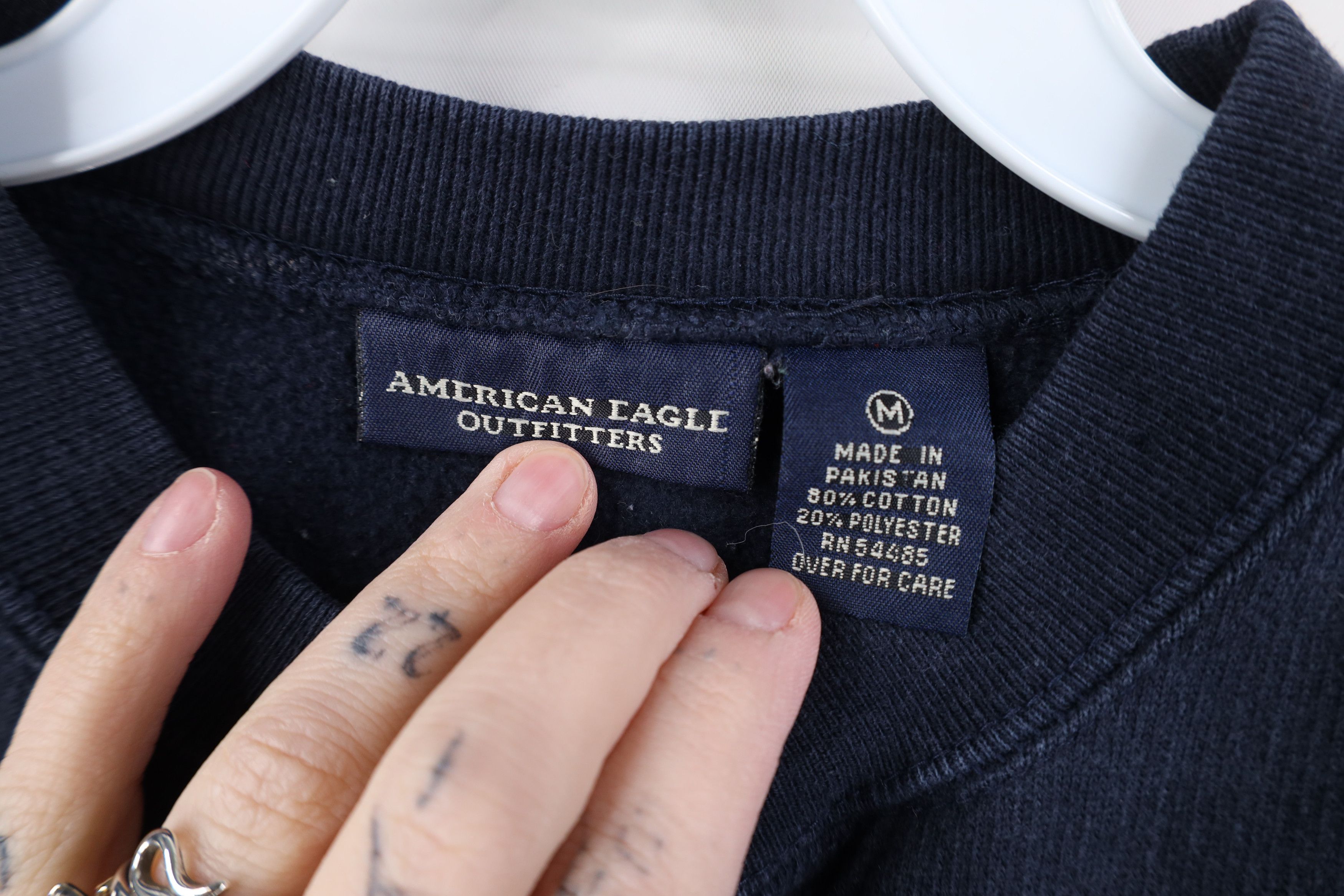 American Eagle Outfitters Vintage 90s Y2K American Eagle Logo Heavy Sweatshirt Blue Size M / US 6-8 / IT 42-44 - 6 Thumbnail