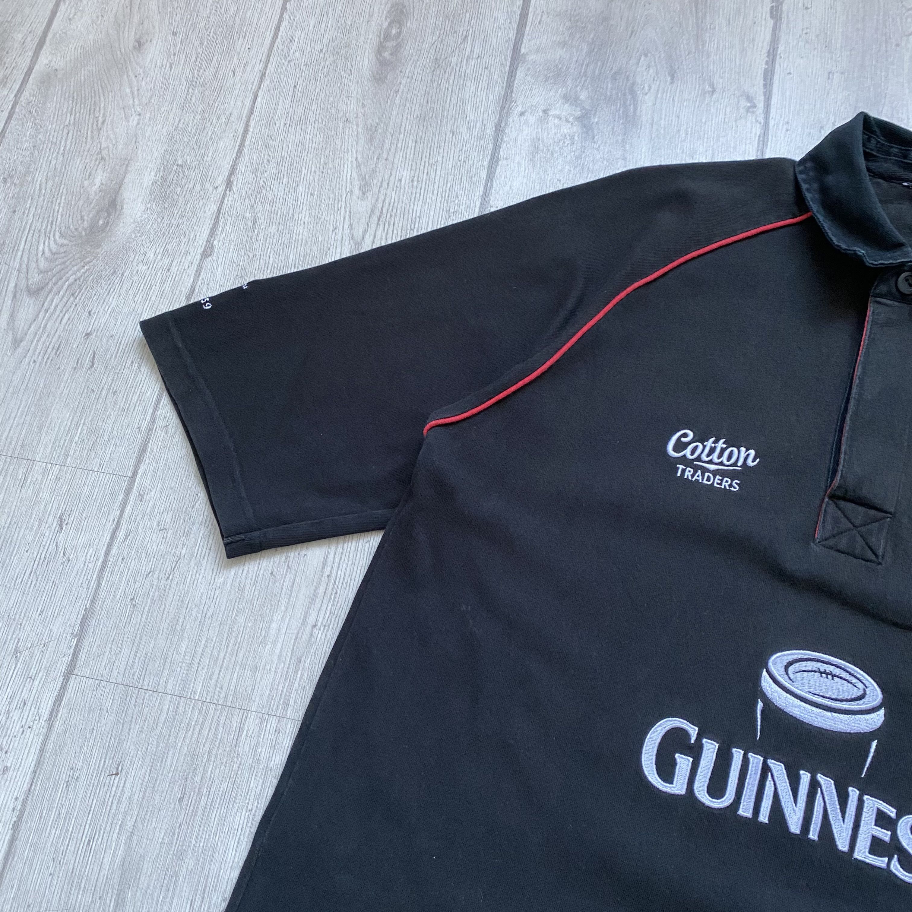 Cotton Traders 🏈Vintage England Rugby heavy Polo Jersey Retro Guinness Size US L / EU 52-54 / 3 - 5 Thumbnail