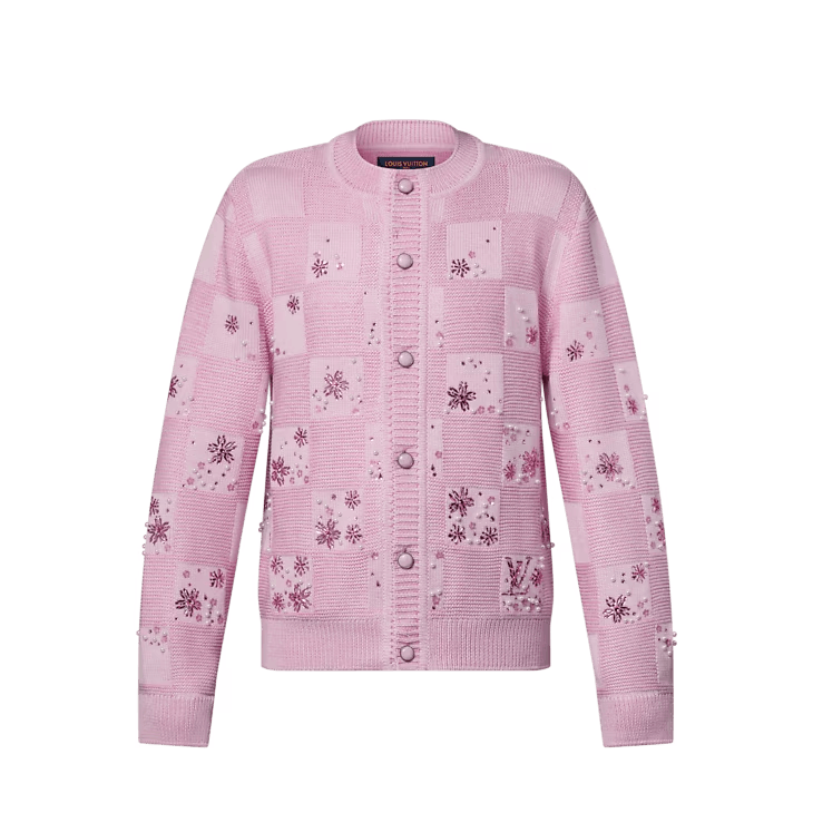 Louis Vuitton Damier Embroidered Cardigan Size US XL / EU 56 / 4 - 1 Thumbnail