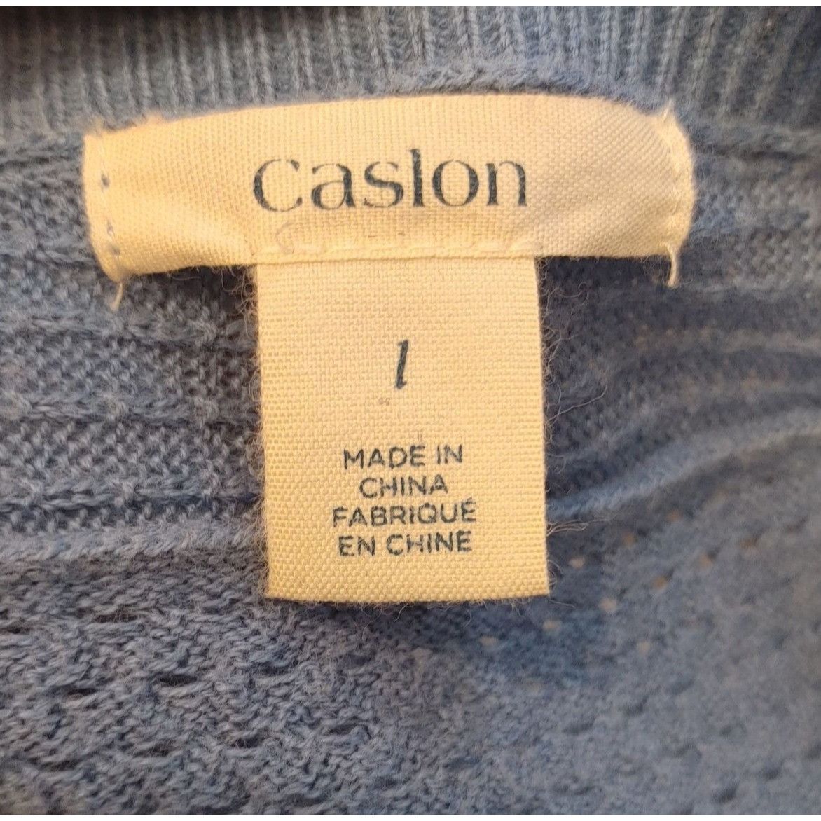 Other Caslon Women's Blue Long Sleeve Striped Sweater Top Size L Size L / US 10 / IT 46 - 3 Thumbnail