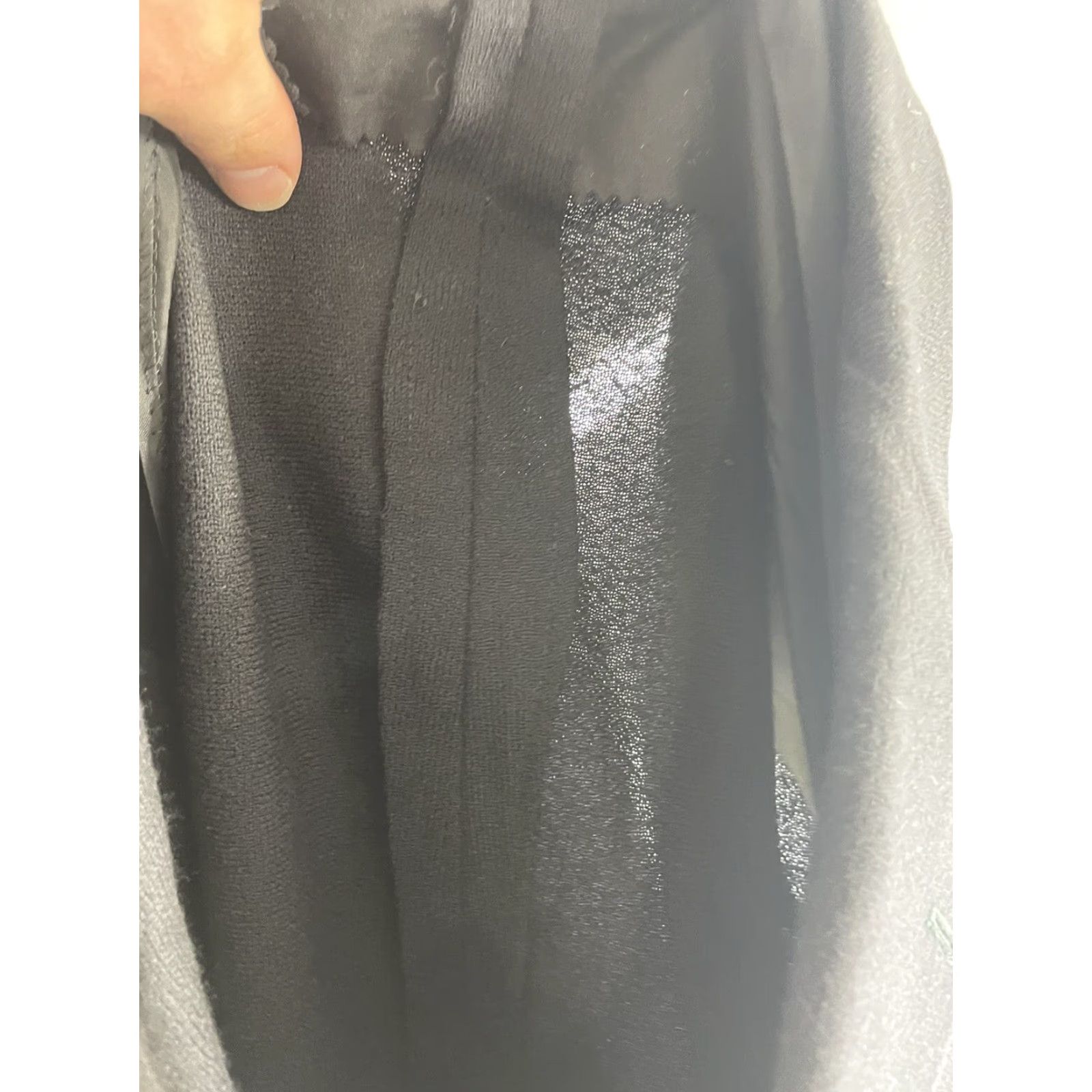 Vintage Hickey Freeman Sport Coat Jacket Black Wool Cashmere 44R Regular Notch Lapel Single-Breasted 2-Button Four-Button Sleeve Mens Blazer Coat Size 44R - 5 Thumbnail
