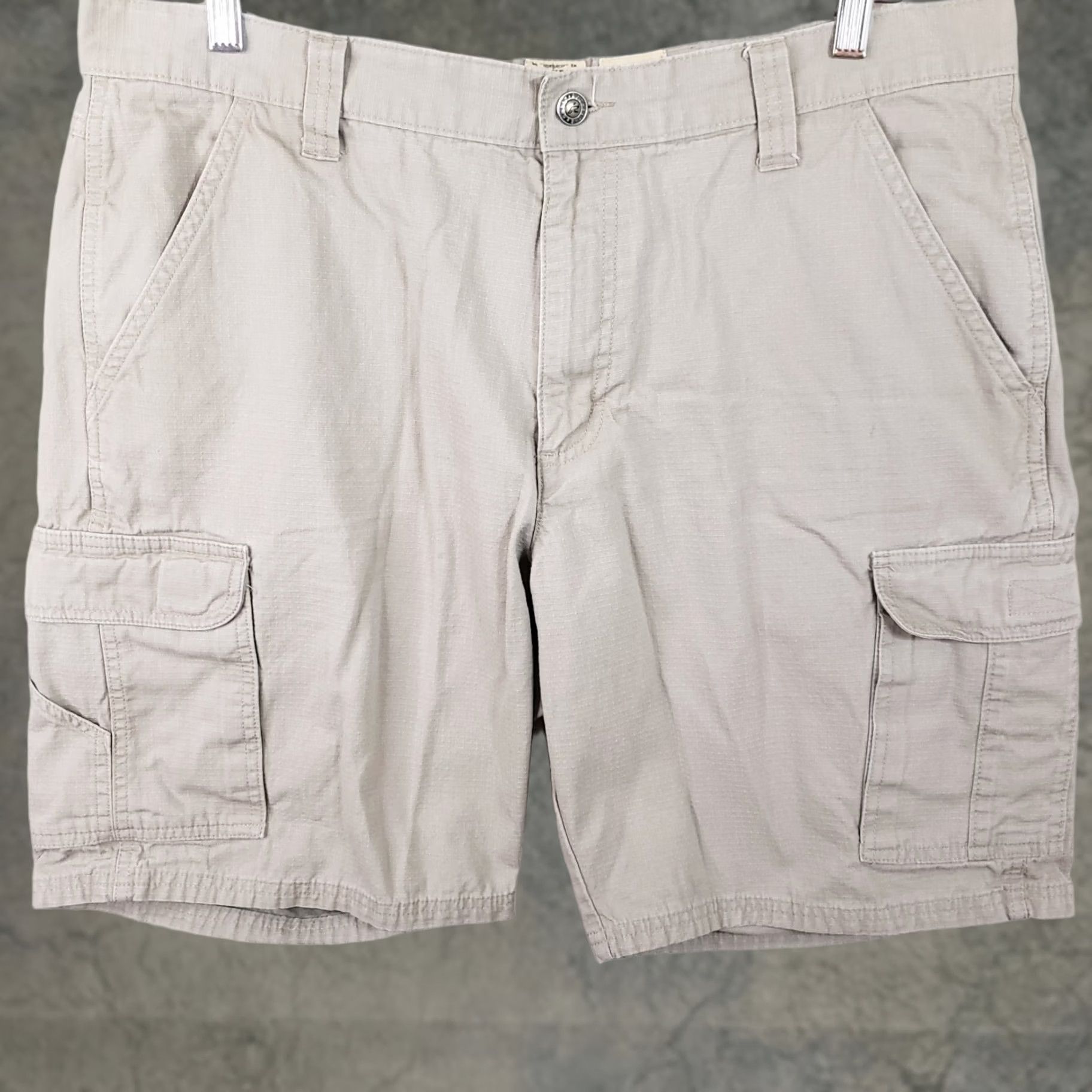 Vintage RedHead Men's Beige Ripstop Cargo Shorts 36 8” Inseam Cargo Pocket Outdoor Plain Solid Shorts Mens Reg Beige RedHead Regular 36 Size US 36 / EU 52 - 1 Thumbnail