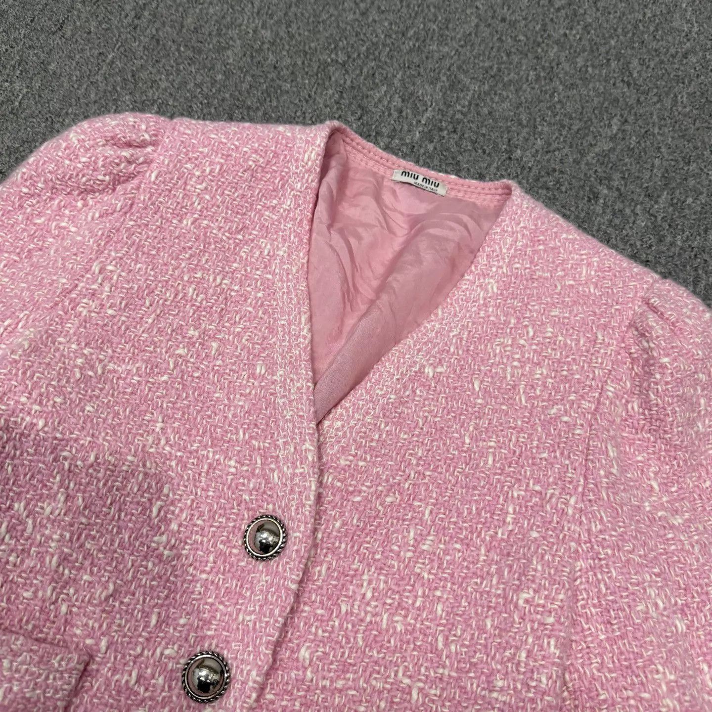 Miu Miu MIU MIU Pink Woven Coco-Style Blazer 38 Size XS / US 0-2 / IT 36-38 - 3 Thumbnail