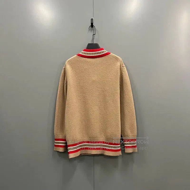 Burberry Burberry Spring Autumn Khaki Wool Sweater. Size S / US 4 / IT 40 - 3 Thumbnail