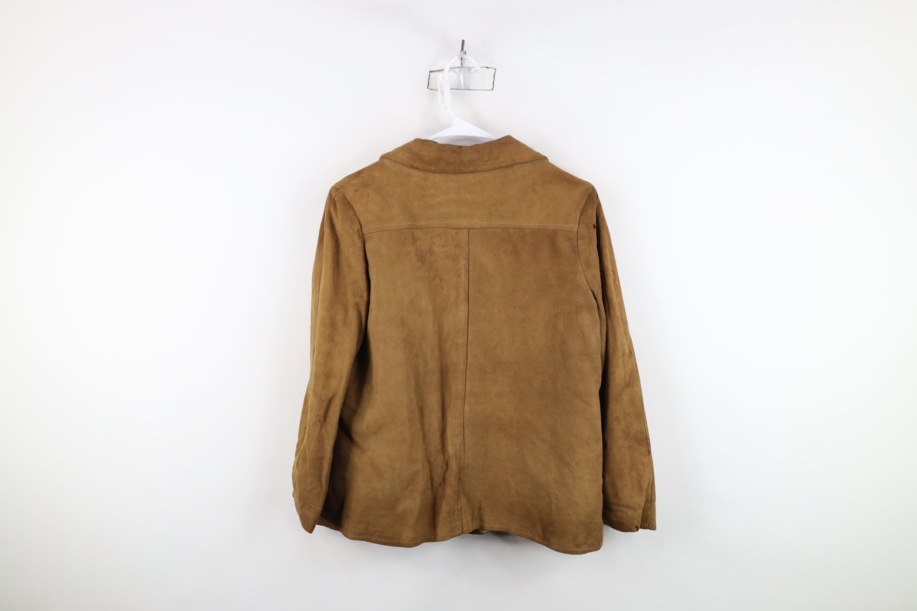 Vintage Vintage 60s Streetwear Lined Suede Leather Jacket Brown Size M / US 6-8 / IT 42-44 - 13 Thumbnail