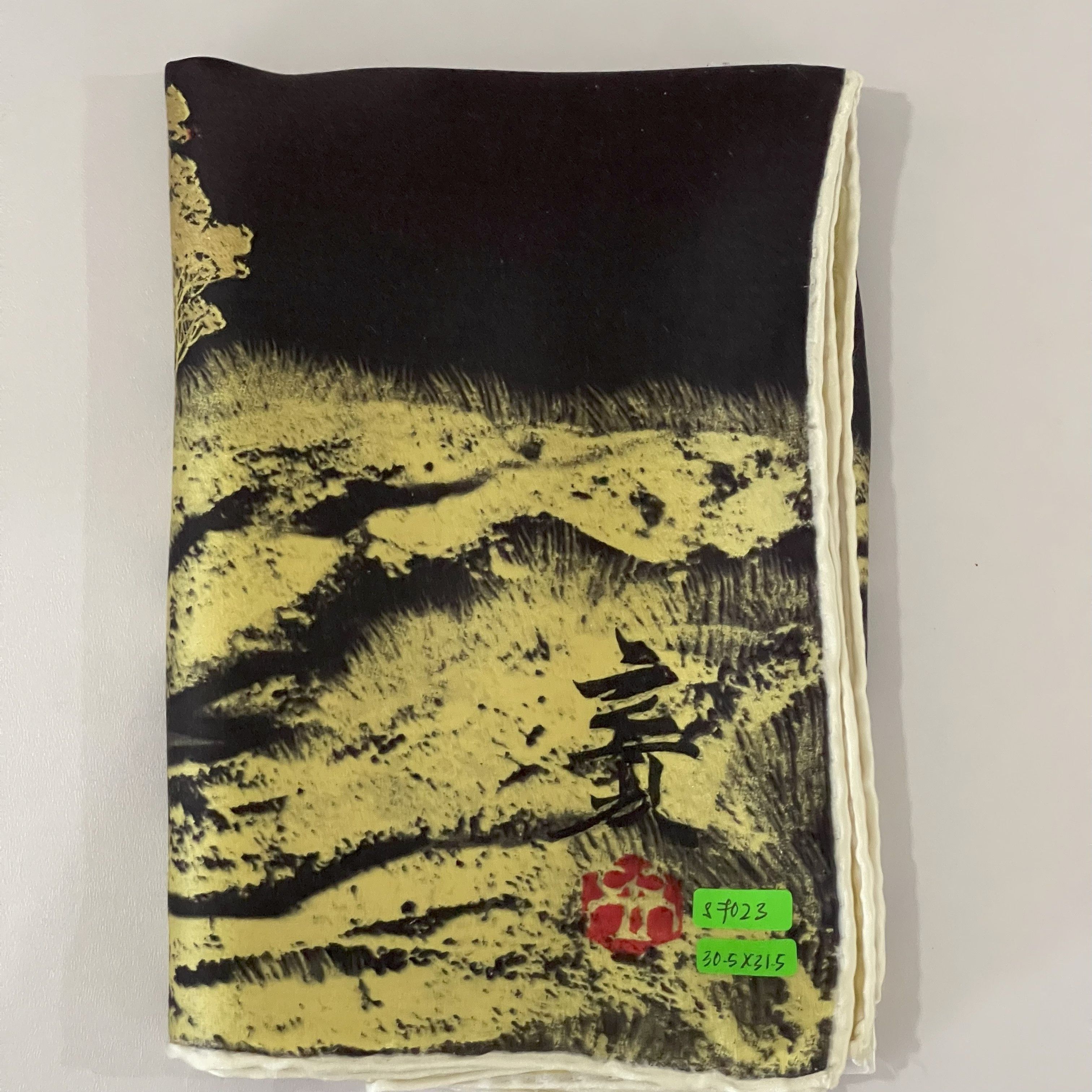 Japanese Brand Vintage Japanese Fujiyama Mountain Silk Scarf - S7023 Size ONE SIZE - 5 Thumbnail