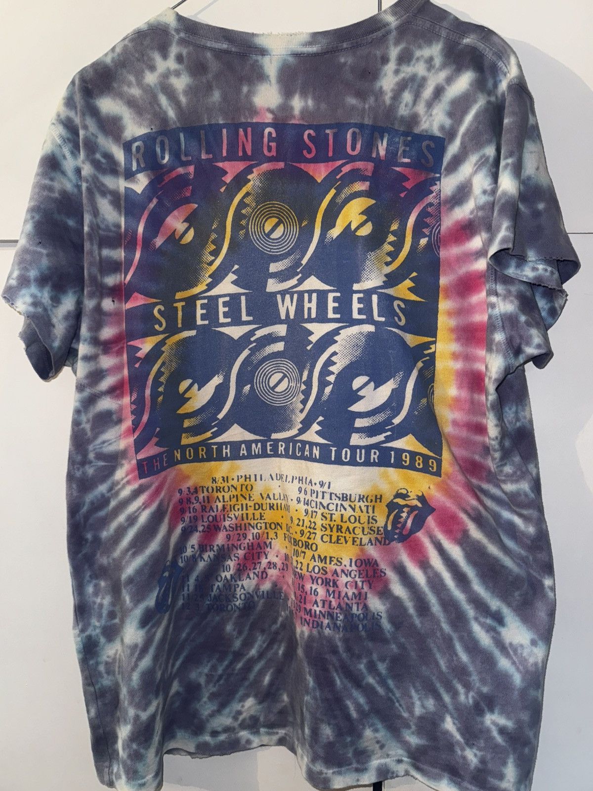 The Rolling Stones 1/1 Vintage 90s Rolling Stones St.Tropez Tie Dye Tee Size US M / EU 48-50 / 2 - 2 Thumbnail