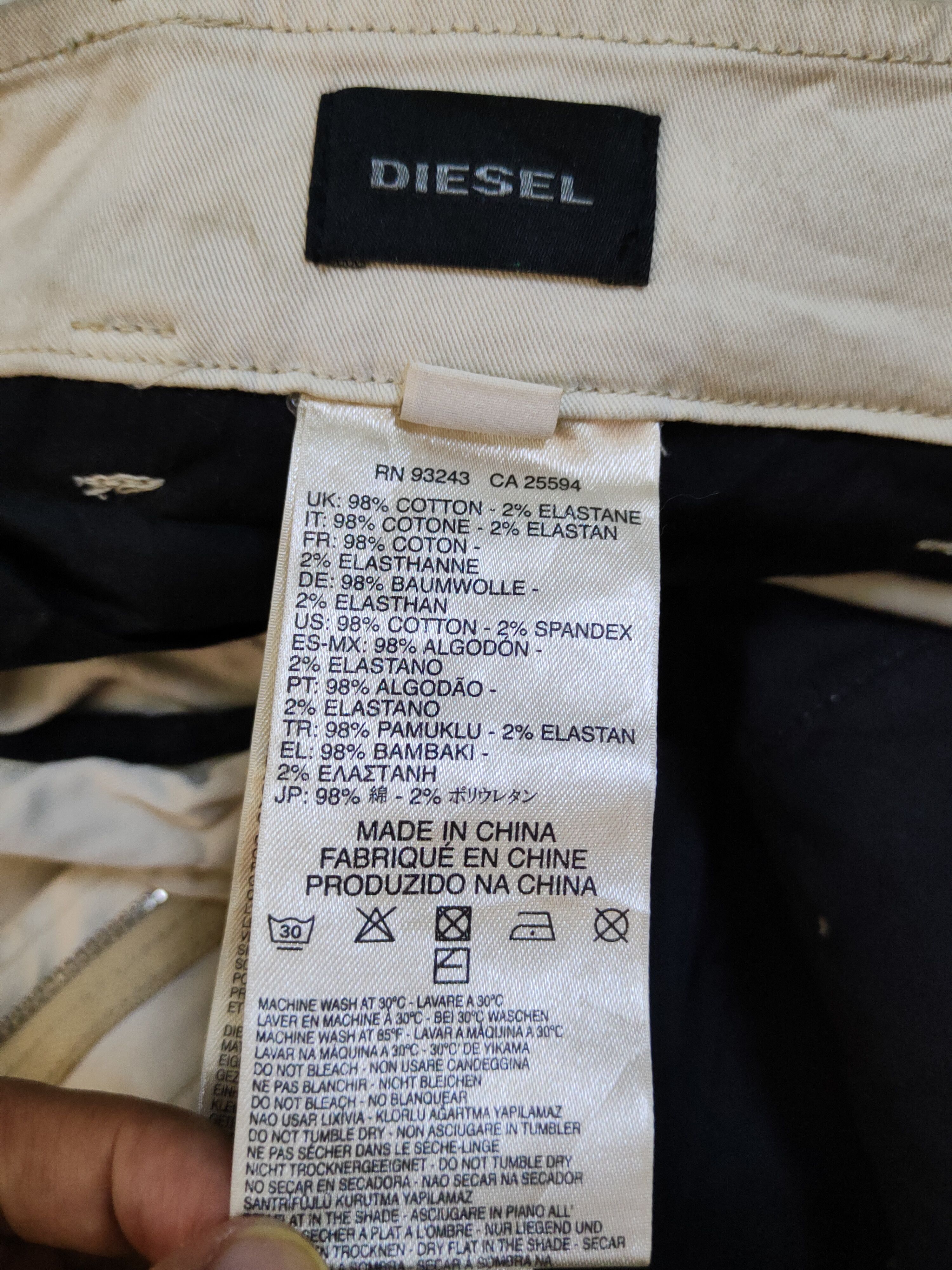 Diesel Diesel Beige Multipocket Casual Pants #S1576 Size US 31 - 16 Thumbnail