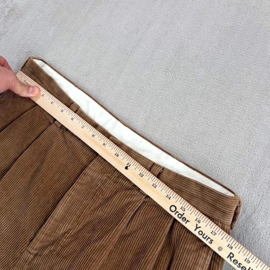 Brooks Brothers VINTAGE Brooks Brothers Pleated Dress Pants Corduroy 35x29 Brown Old Money Luxury Baggy Size US 35 - 4 Thumbnail