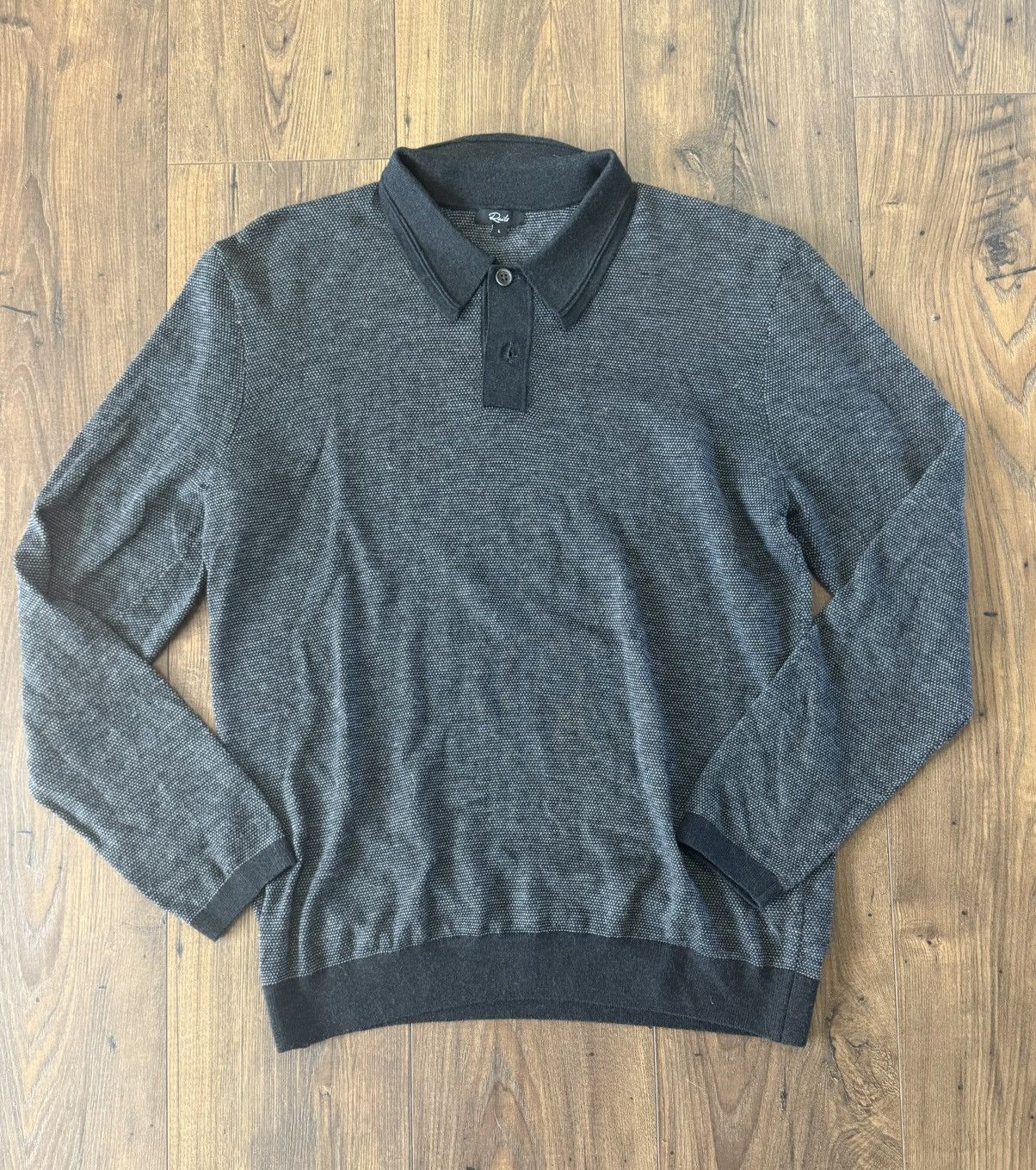 Rails Rails Men’s Anders Contrast-Trimmed Wool-Blend Polo Sweater Size US L / EU 52-54 / 3 - 1 Thumbnail
