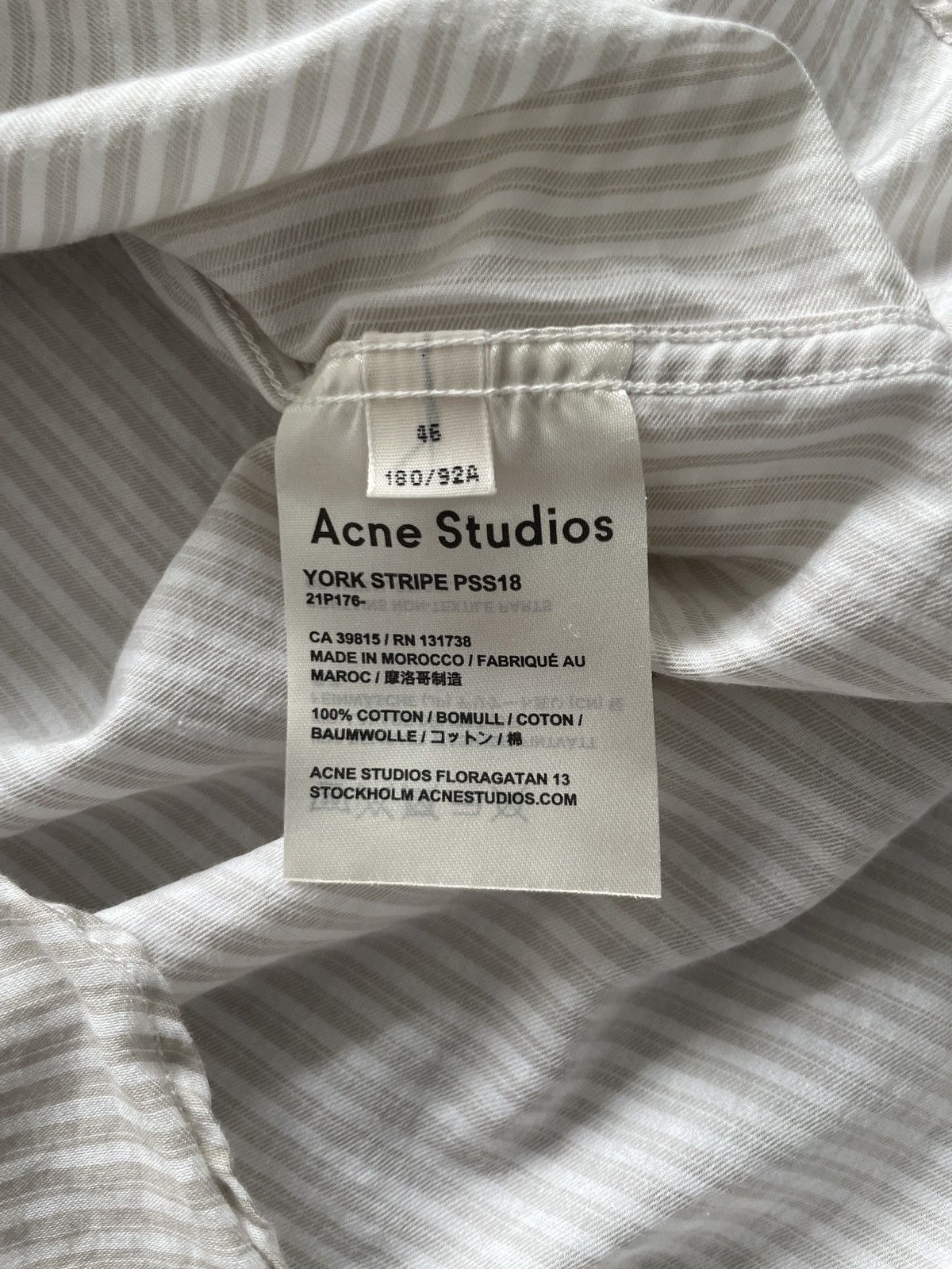 Acne Studios Acne studios york stripe shirt Size US S / EU 44-46 / 1 - 5 Thumbnail