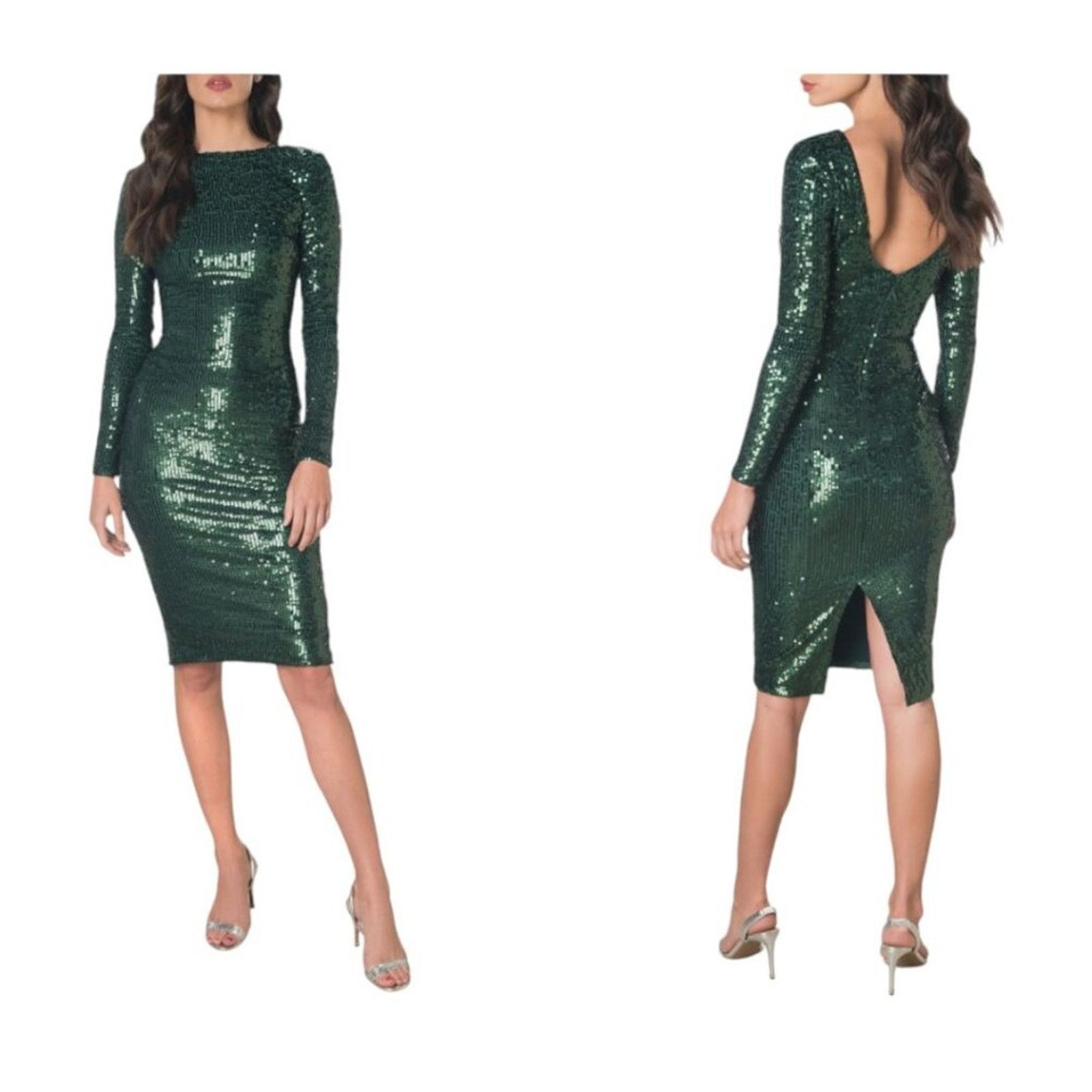 Dress The Population Emery Green Sequin Cocktail Dress XXL -  www.bongoclub.cl