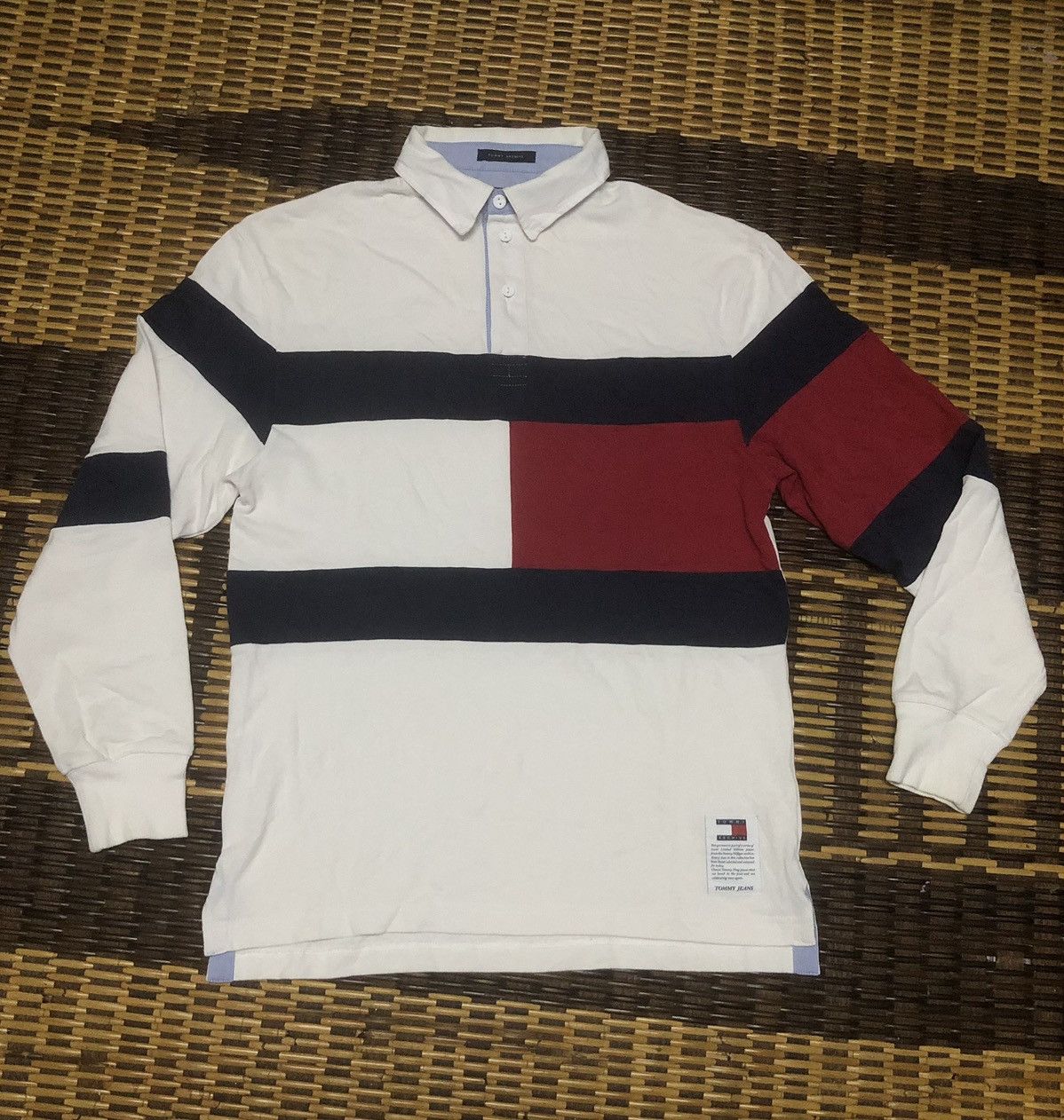 Tommy Hilfiger Tommy Jeans Tommy Hilfiger Big Logo Long Sleeve Polo Shirt Size US XS / EU 42 / 0 - 5 Thumbnail