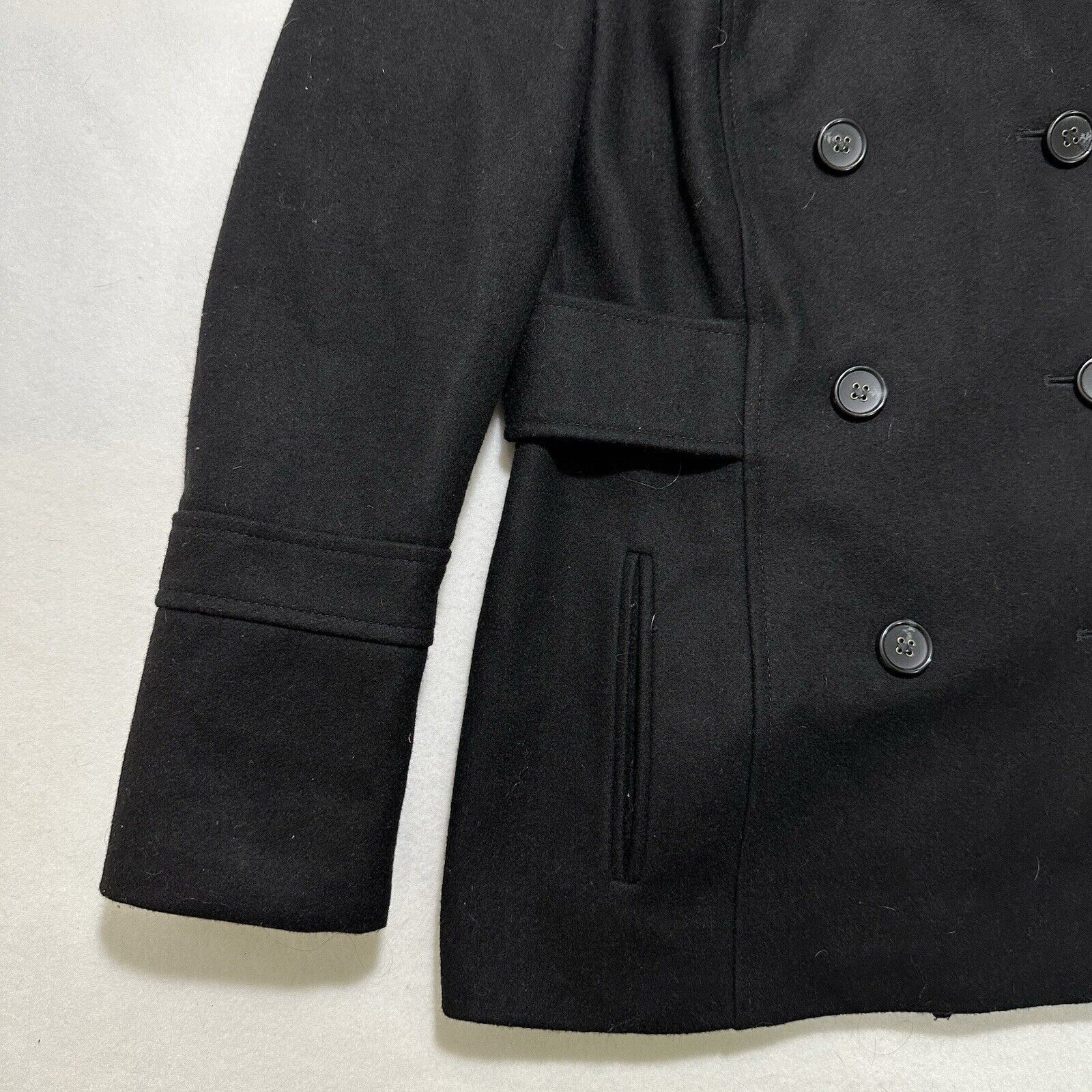 Other Moda International 10 Wool Double Breasted Pea Coat Jacket Size L / US 10 / IT 46 - 7 Thumbnail