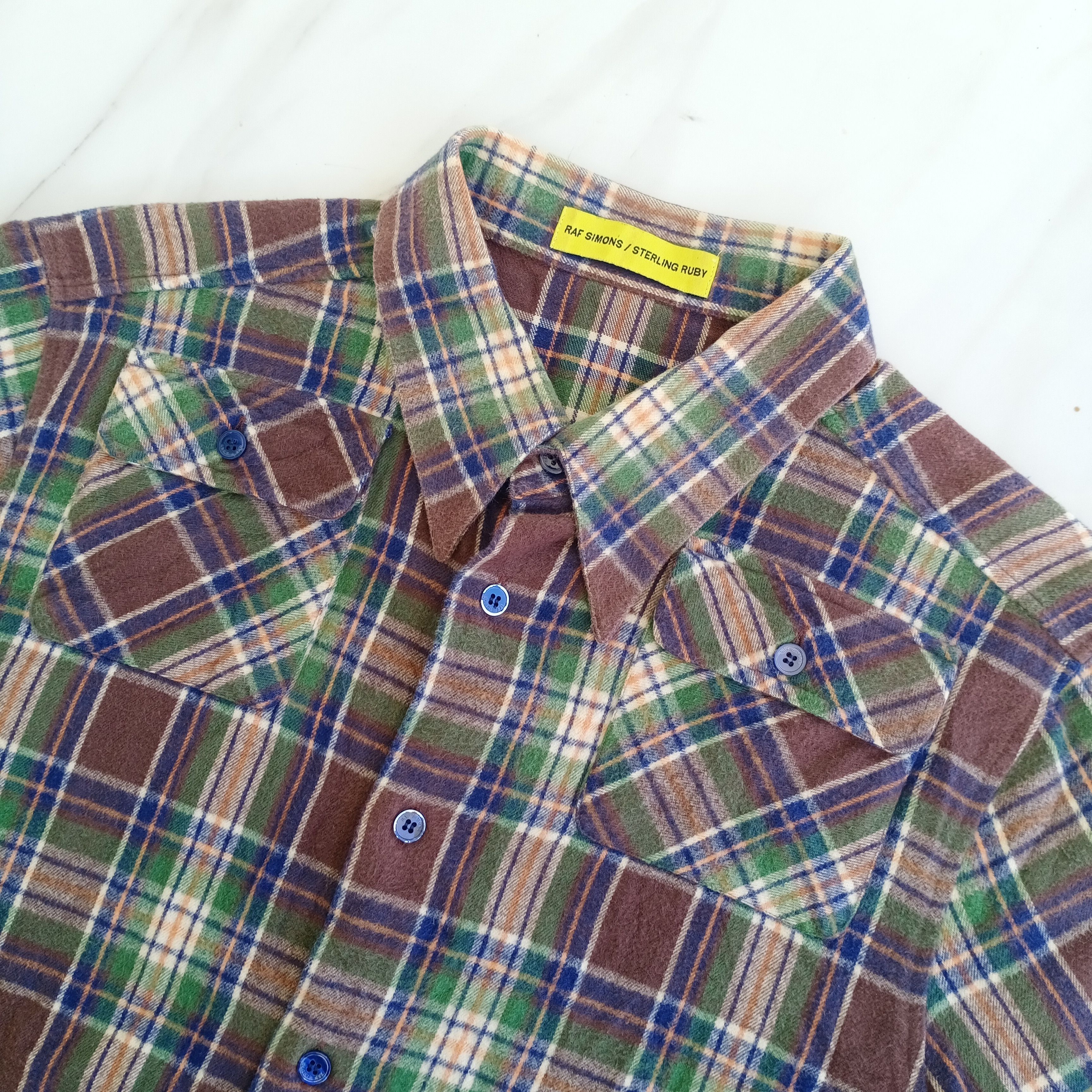 Raf Simons × Sterling Ruby Raf Simons X Sterling Ruby Check Flannel Green Brown Size US M / EU 48-50 / 2 - 6 Thumbnail