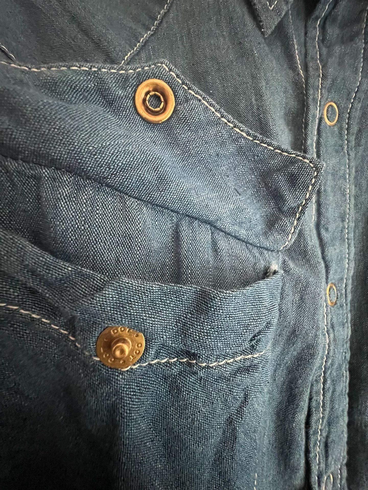 Visvim visvim 2015 Indigo Selvedge Cotton Linen Shirt Size US M / EU 48-50 / 2 - 6 Thumbnail