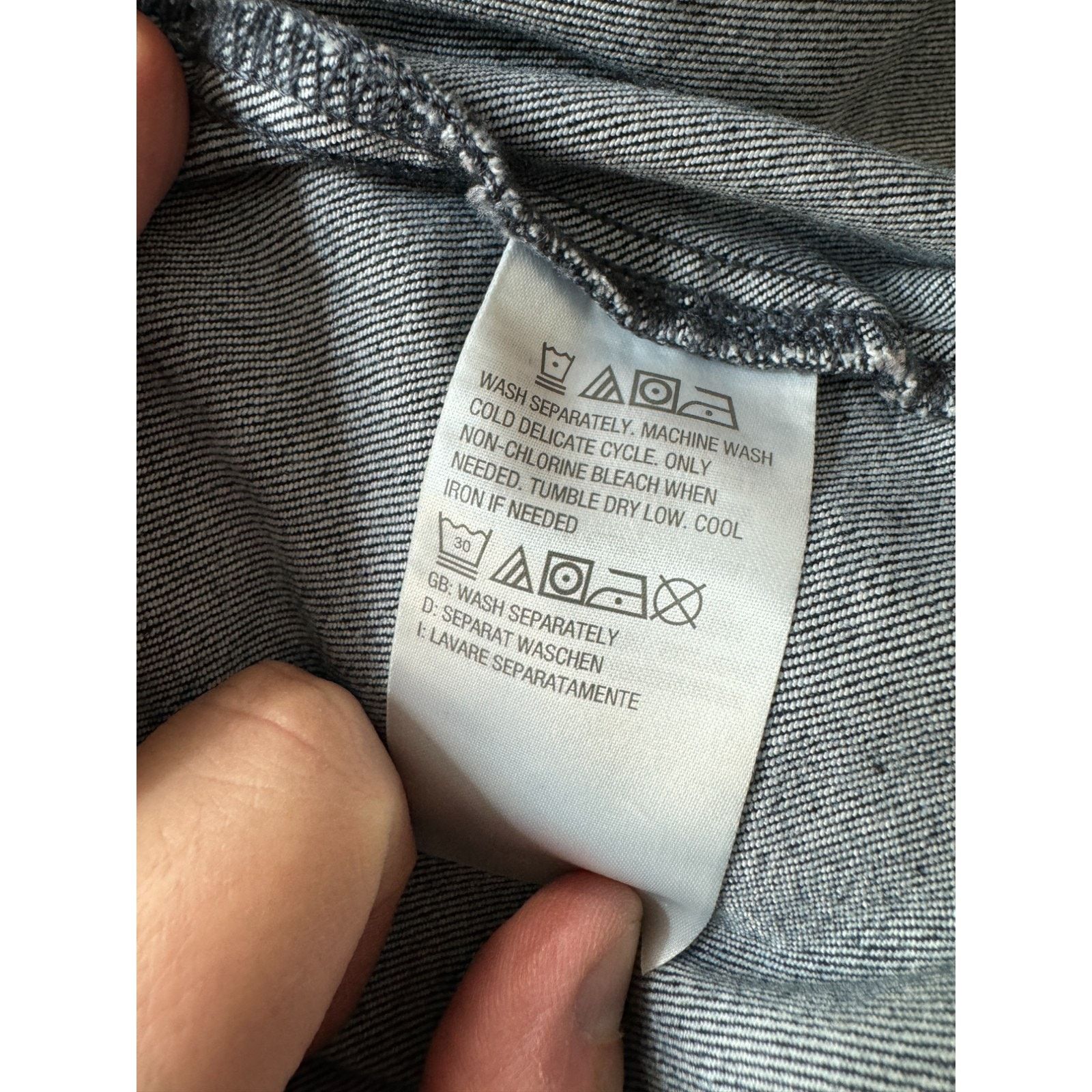 Other Me by Jennie Garth Denim Jacket Washed Grey Blue Wash 1X Size XL / US 12-14 / IT 48-50 - 10 Thumbnail