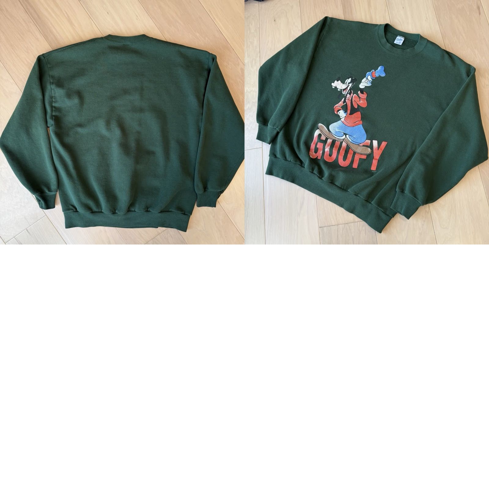 Disney VINTAGE Goofy Sweatshirt Men XL Green 90s Disney Cartoon Promo Fleece Pullover Sweatshirt Shirt Logo Mens Green 90s Cartoon Disney Crew Neck Size US XL / EU 56 / 4 - 8 Thumbnail