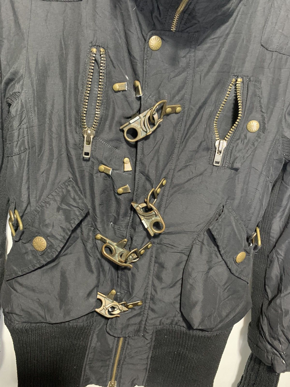 20471120 2000s SLY - VKEI STYLE GOTHIC PUNK CARGO DOUBLE LAYER JACKET Size US M / EU 48-50 / 2 - 11 Thumbnail