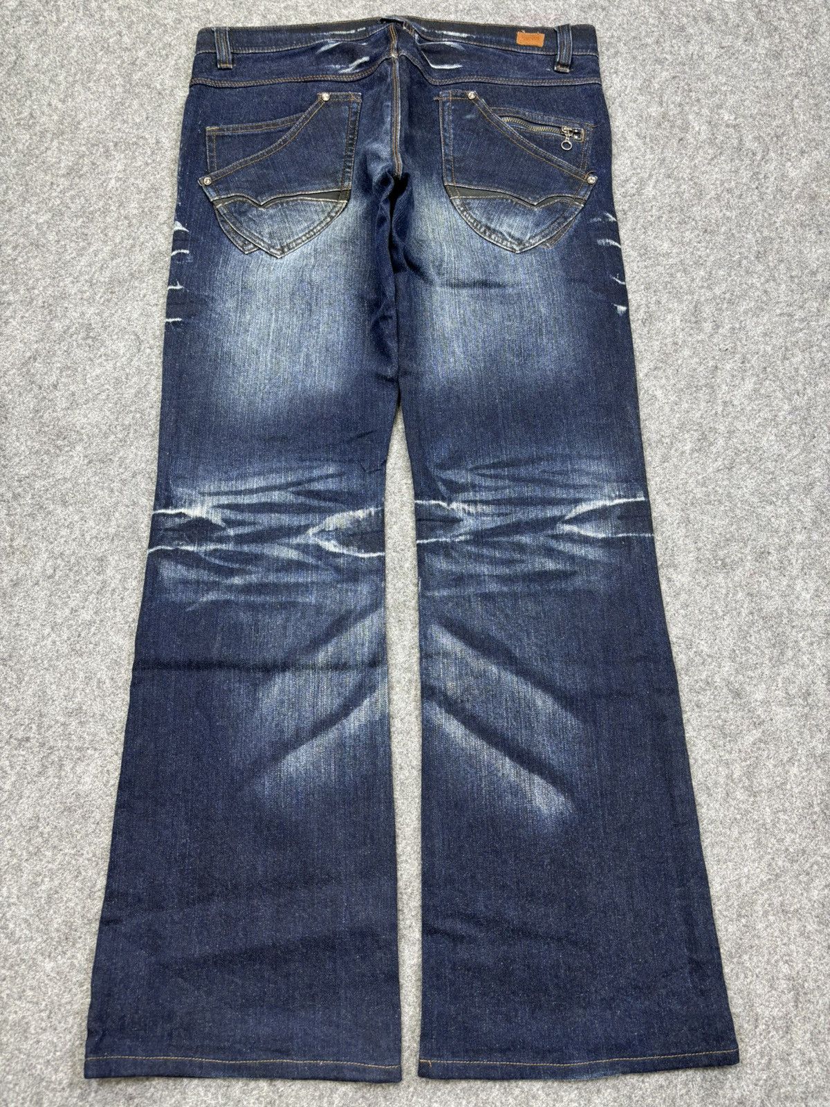 Japanese Brand 💥FLARE🔥Insane NCFM Japan Stone Wash Flare Jeans F714 Size US 36 / EU 52 - 25 Thumbnail