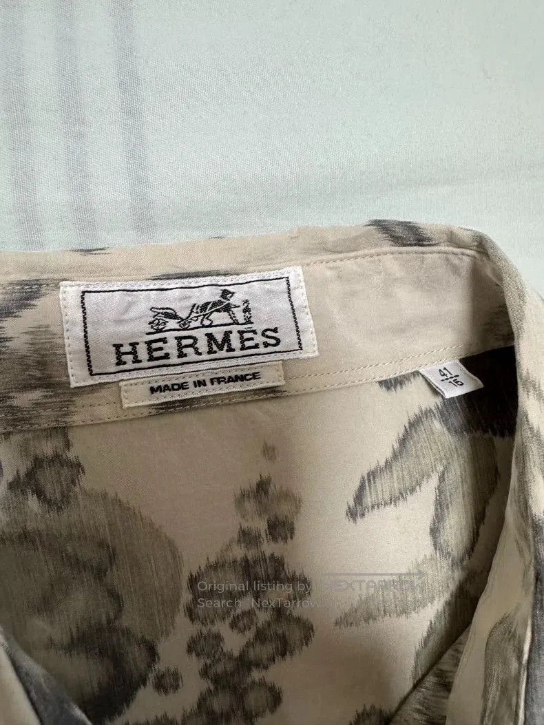 Hermes Hermes Silk Cotton Floral Shirt. Size US XL / EU 56 / 4 - 7 Thumbnail
