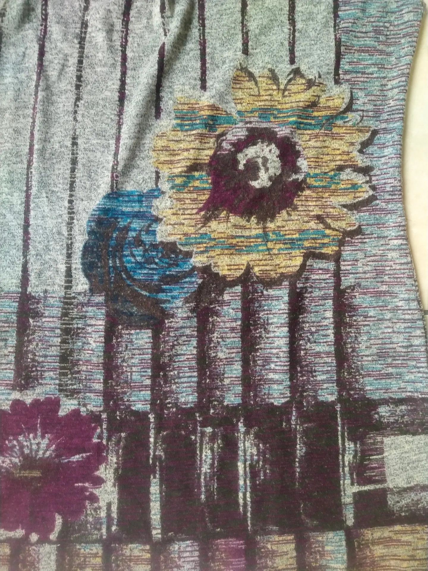Beauty Beast Riscal Elegance Style Floral Knit Woman Tunic Size M / US 6-8 / IT 42-44 - 3 Thumbnail