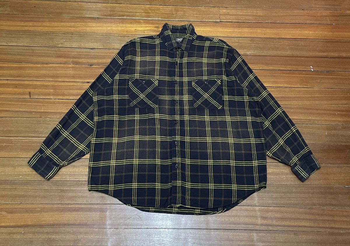 Very Rare Vintage Sugar Cane Beams Checked Baggy Shirt 2000s