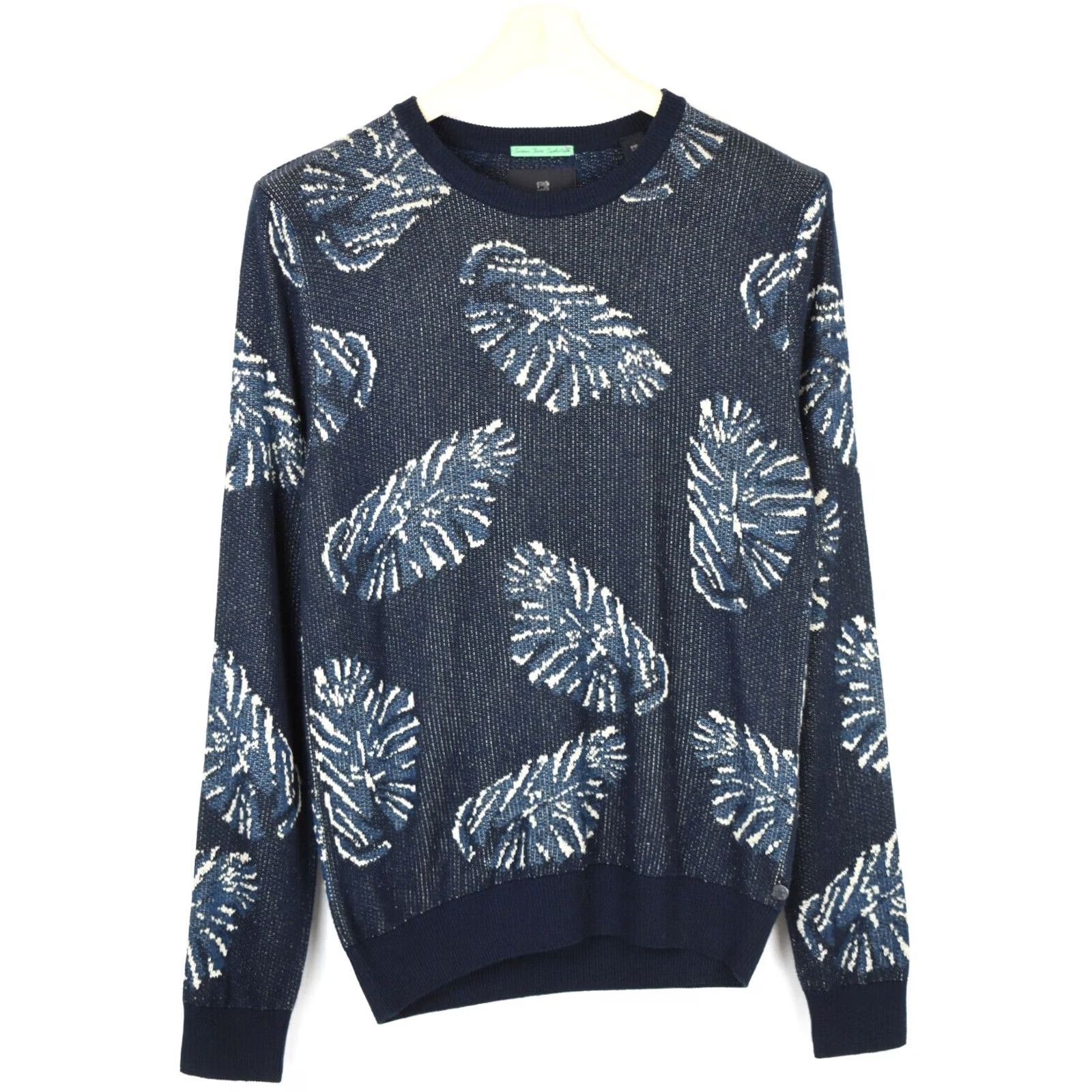 Scotch & Soda SCOTCH & SODA Jumper Men SMALL Knitted Pullover Crew Neck Patterned Blue Size US S / EU 44-46 / 1 - 2 Thumbnail