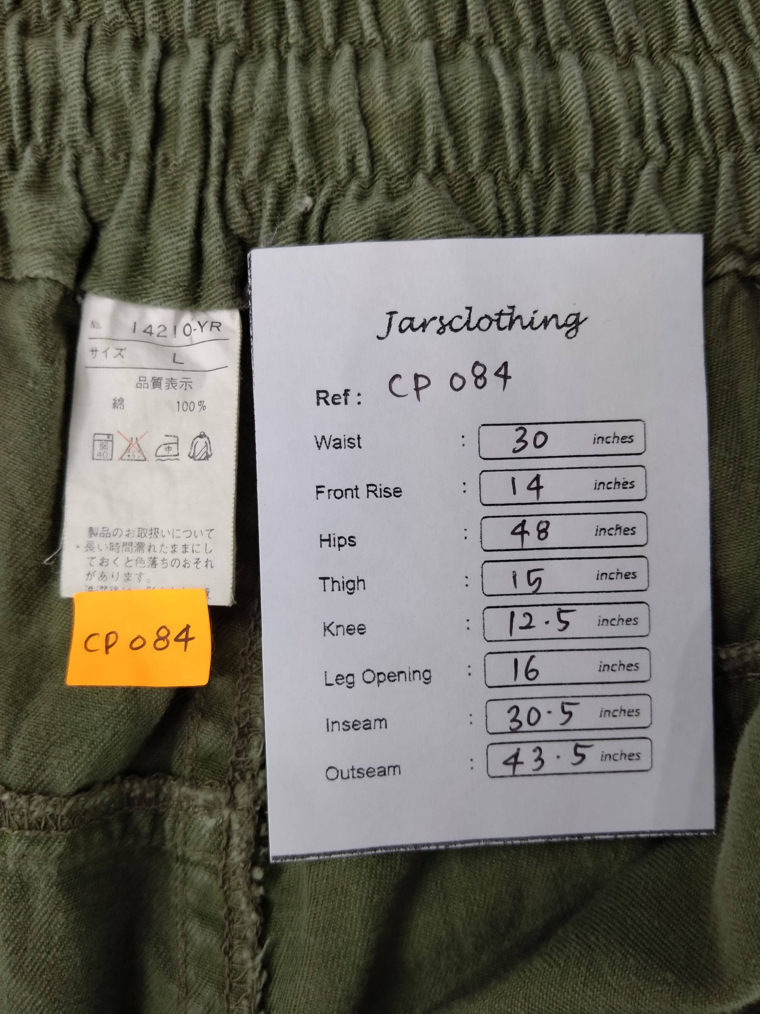 Japanese Brand Elastic/Drawstring Waist Japanese Brand Cargo 30x30.5 -CP084 Size US 30 / EU 46 - 6 Thumbnail