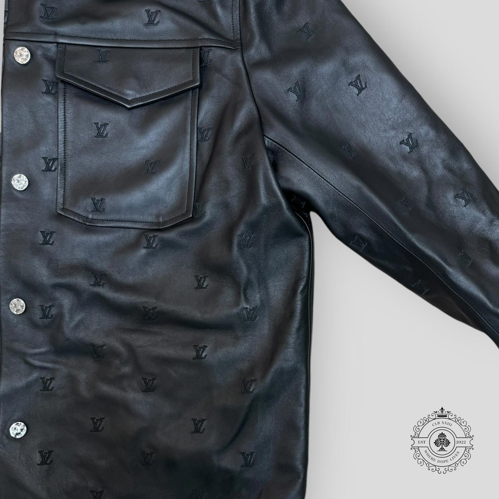 Louis Vuitton Louis Vuitton Embroidered Leather Signature Overshirt Size US M / EU 48-50 / 2 - 2 Thumbnail